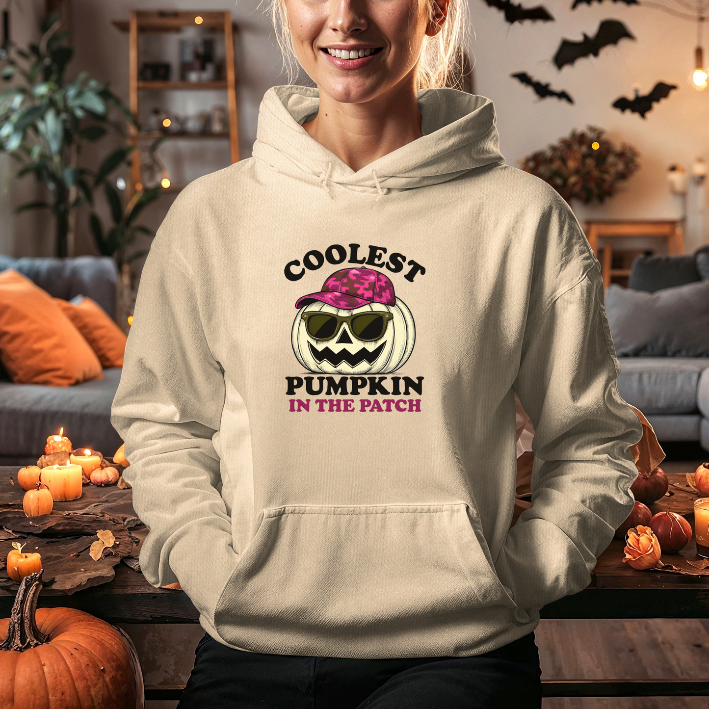 Coolest Pumpkin in the Patch β Pink Attitude Edition Hoodie - Sassy Halloween Fall Fashion