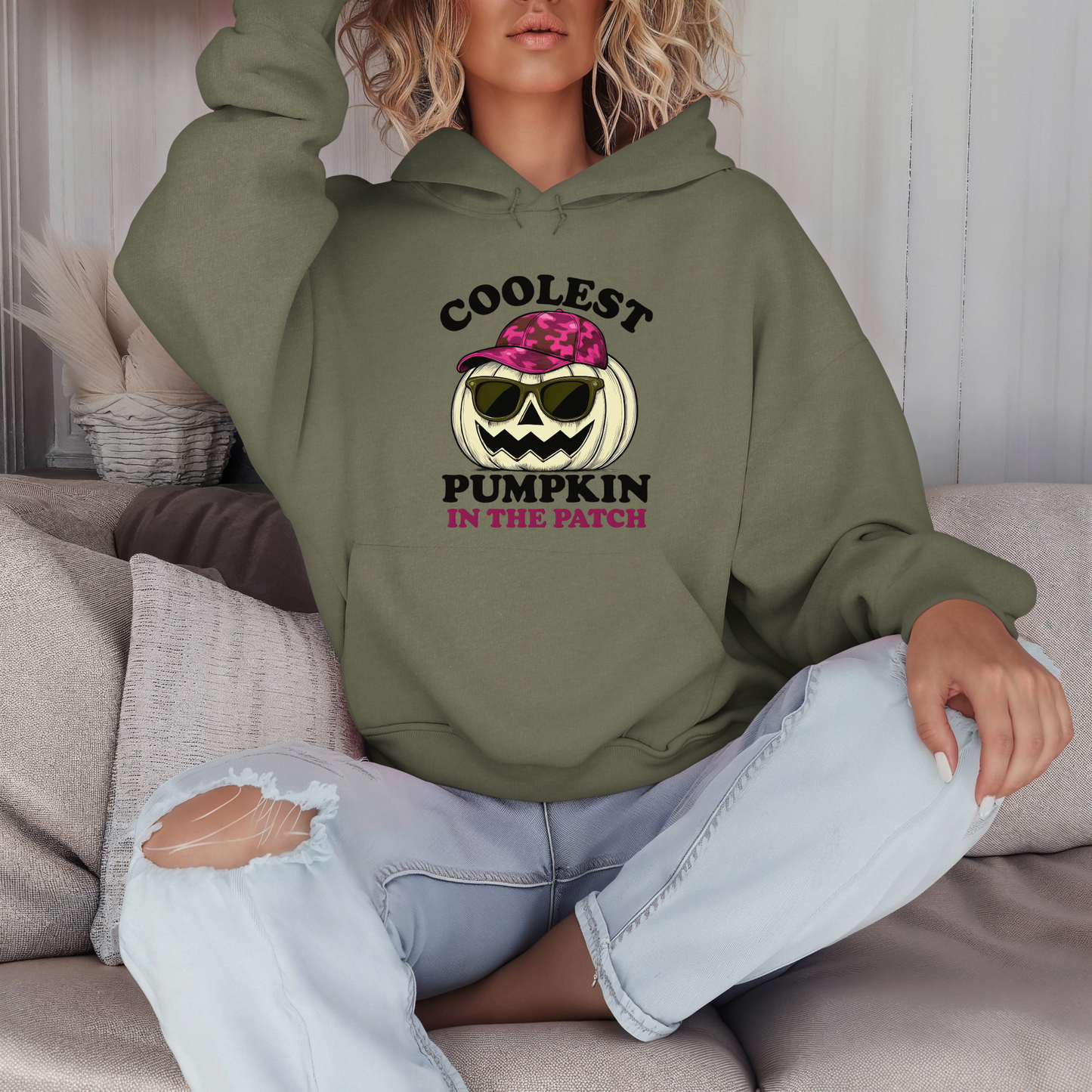 Coolest Pumpkin in the Patch β Pink Attitude Edition Hoodie - Sassy Halloween Fall Fashion