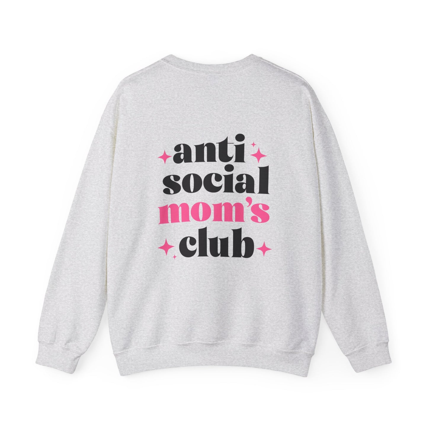 Sweatshirt Funny Graphic Anti Social Moms Club Oversized Cozy Gift for Moms Casual Lounge Wear Trendy Mom Outfit