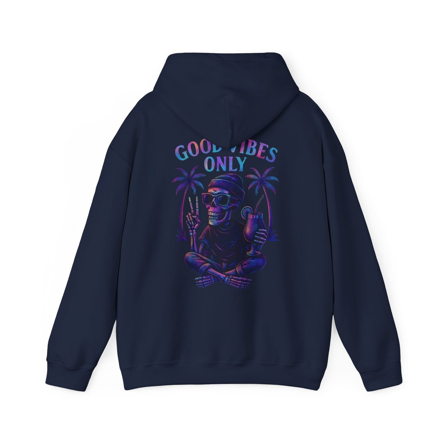 Peace, Love & Afterlife Hoodie - Cool Skeleton Good Vibes Fashion
