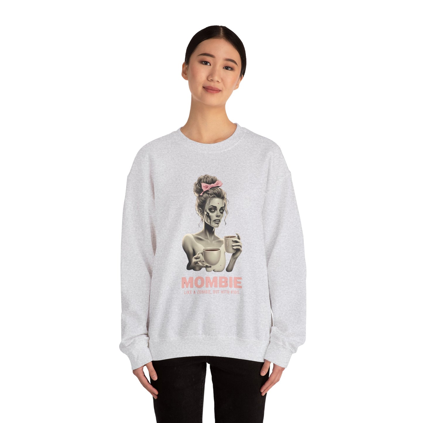 Sweatshirt Funny Mombie Graphic Cozy Oversized Mom Life Coffee Lover Fall Outfit Mother's Day Gift
