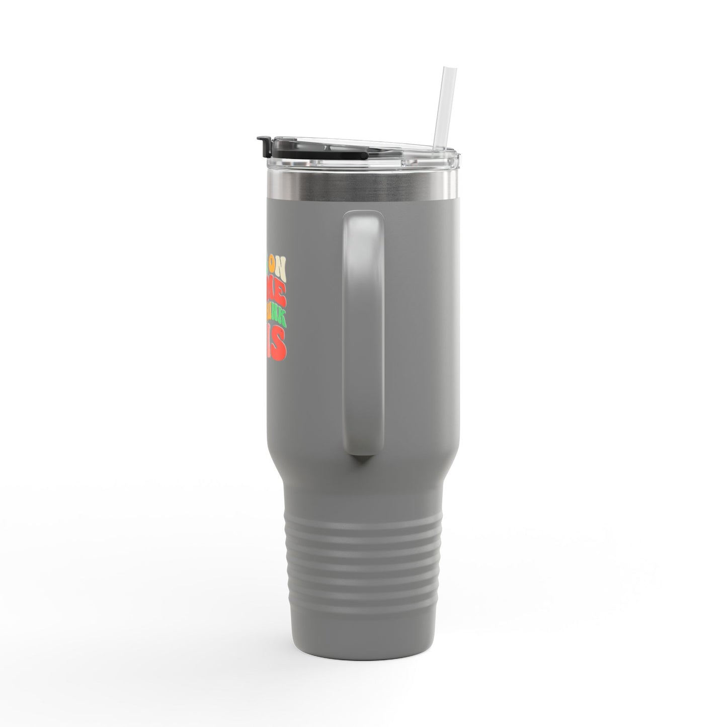40oz Overthinking Tumbler with Handle | Insulated Travel Cup | Daily Essential