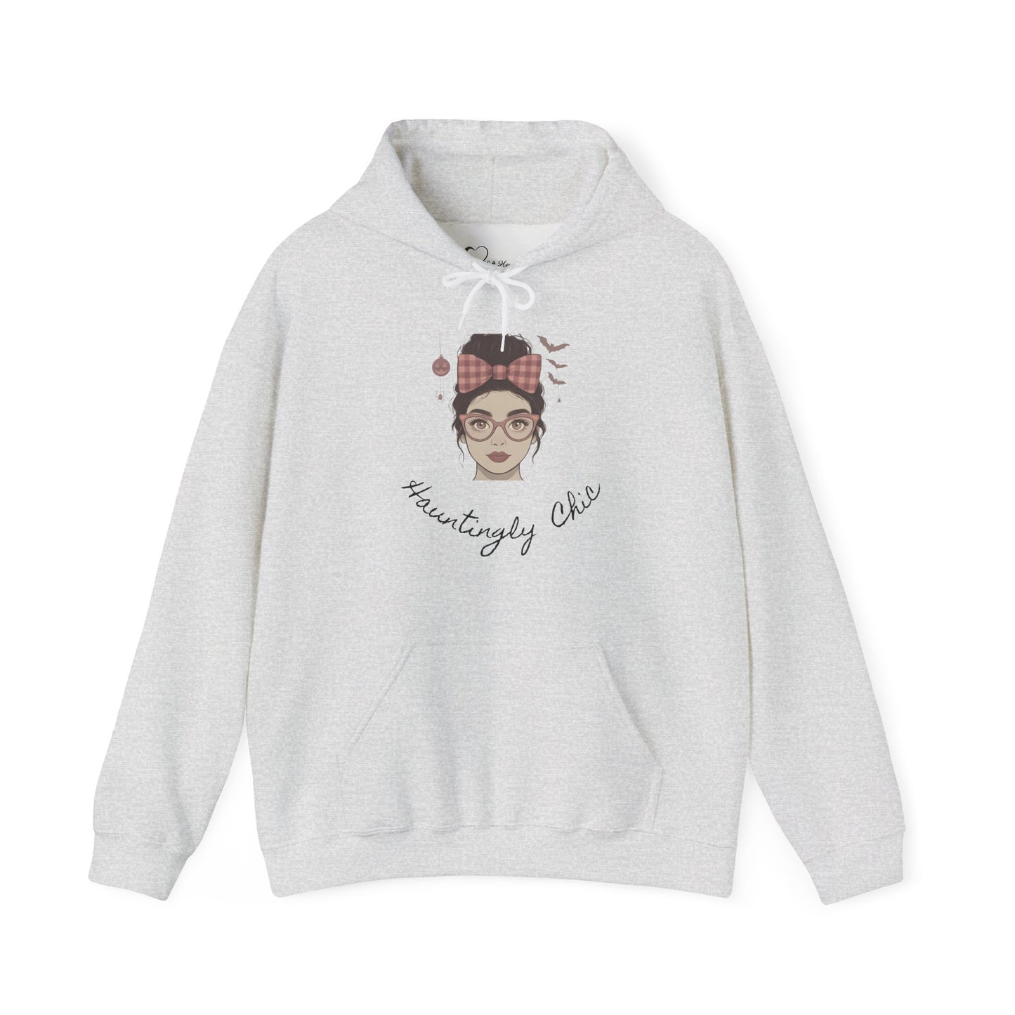 Hauntingly Chic Hoodie - Elegant Modern Witch Halloween Fashion