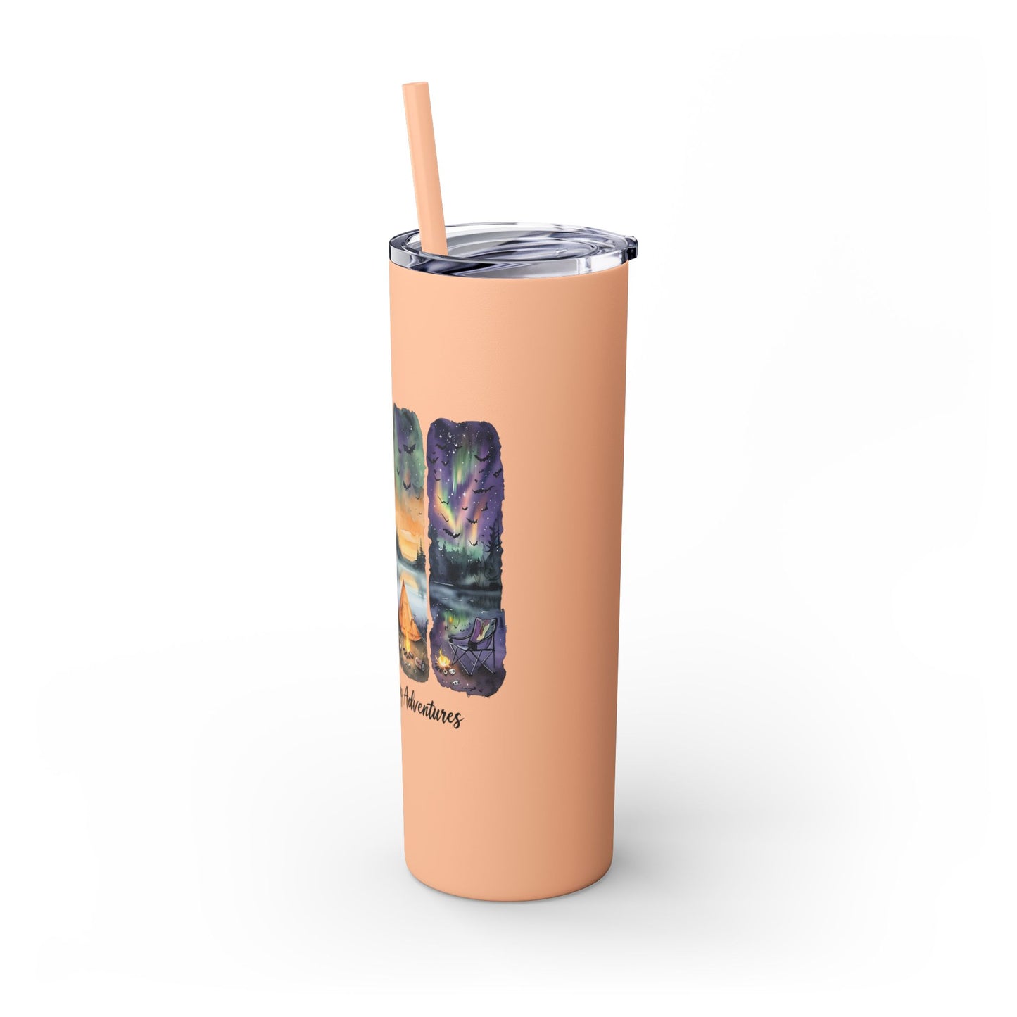Spooky Camping Adventures 20oz Skinny Tumbler - Halloween Outdoor Drinkware