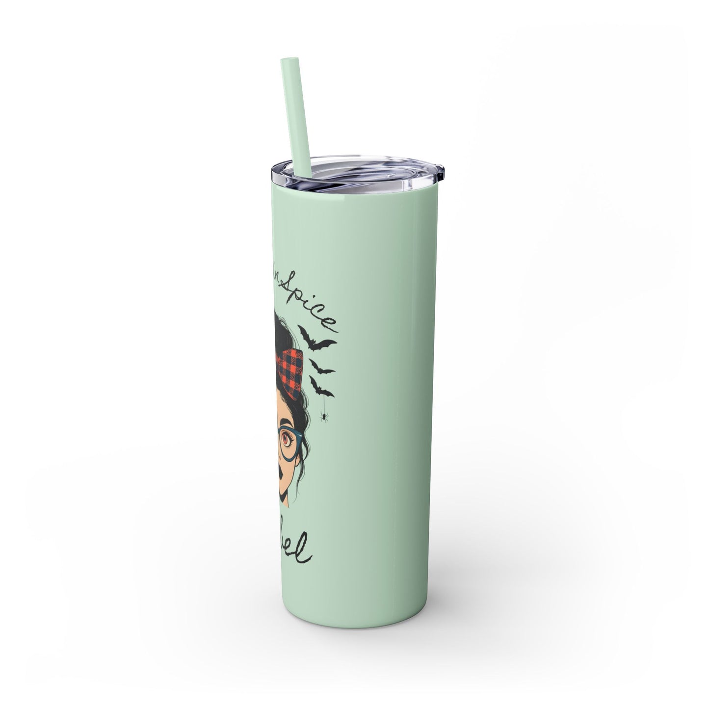 Pumpkin Spice Rebel 20oz Skinny Tumbler - Edgy Modern Witch Drinkware