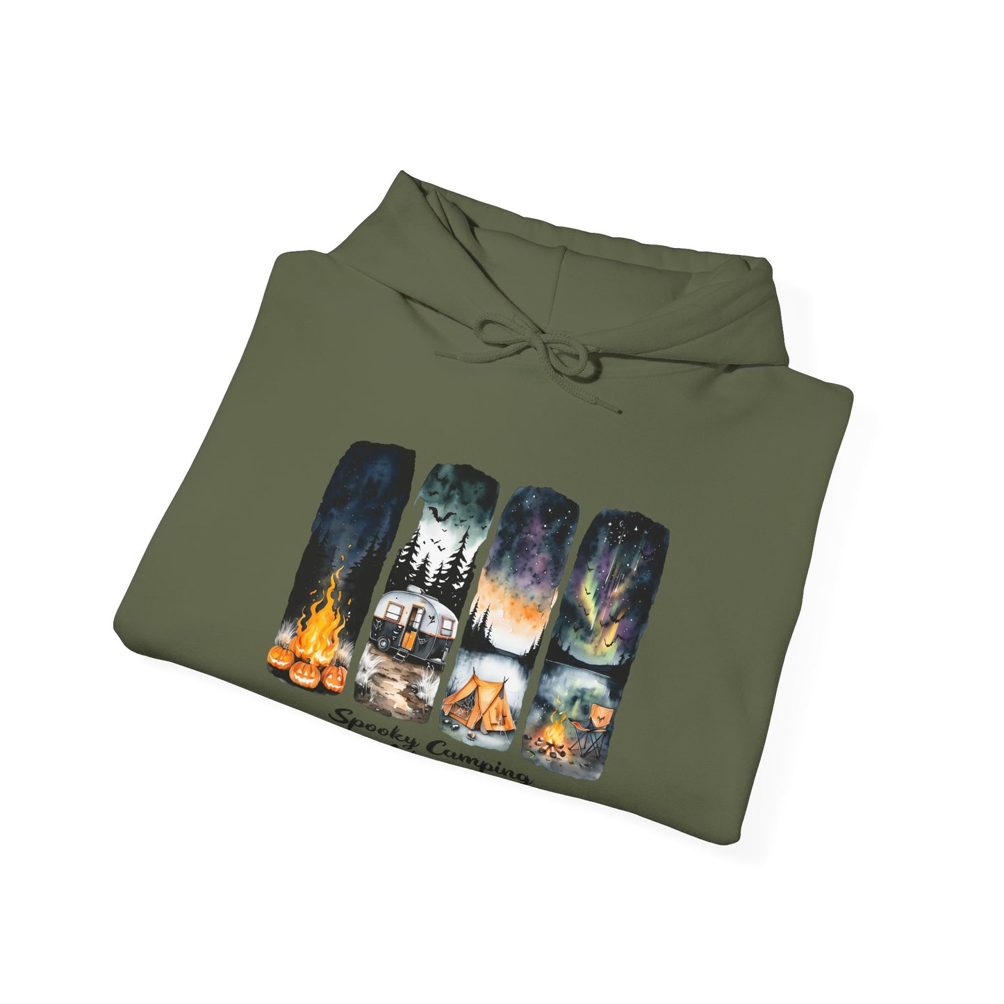 Spooky Camping Adventures Hoodie - Halloween Outdoor Apparel