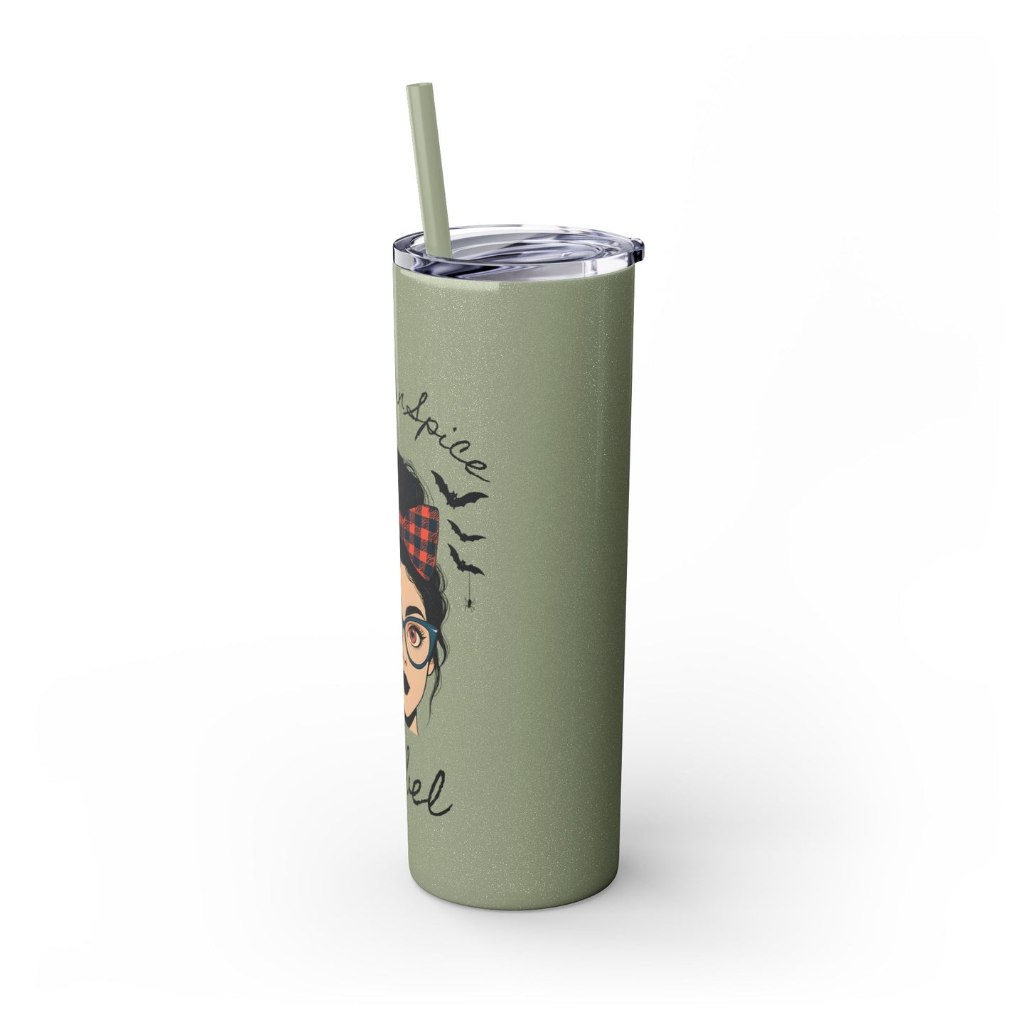 Pumpkin Spice Rebel 20oz Skinny Tumbler - Edgy Modern Witch Drinkware