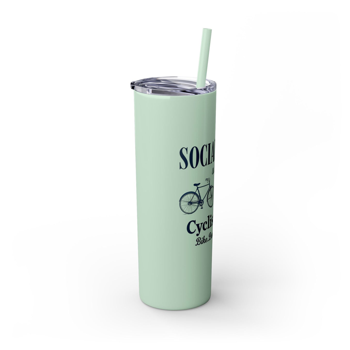 Social Girls Cyclists Club Tumbler | Bike Lover Gift | Cycling Water Bottle | 20oz Travel Cup