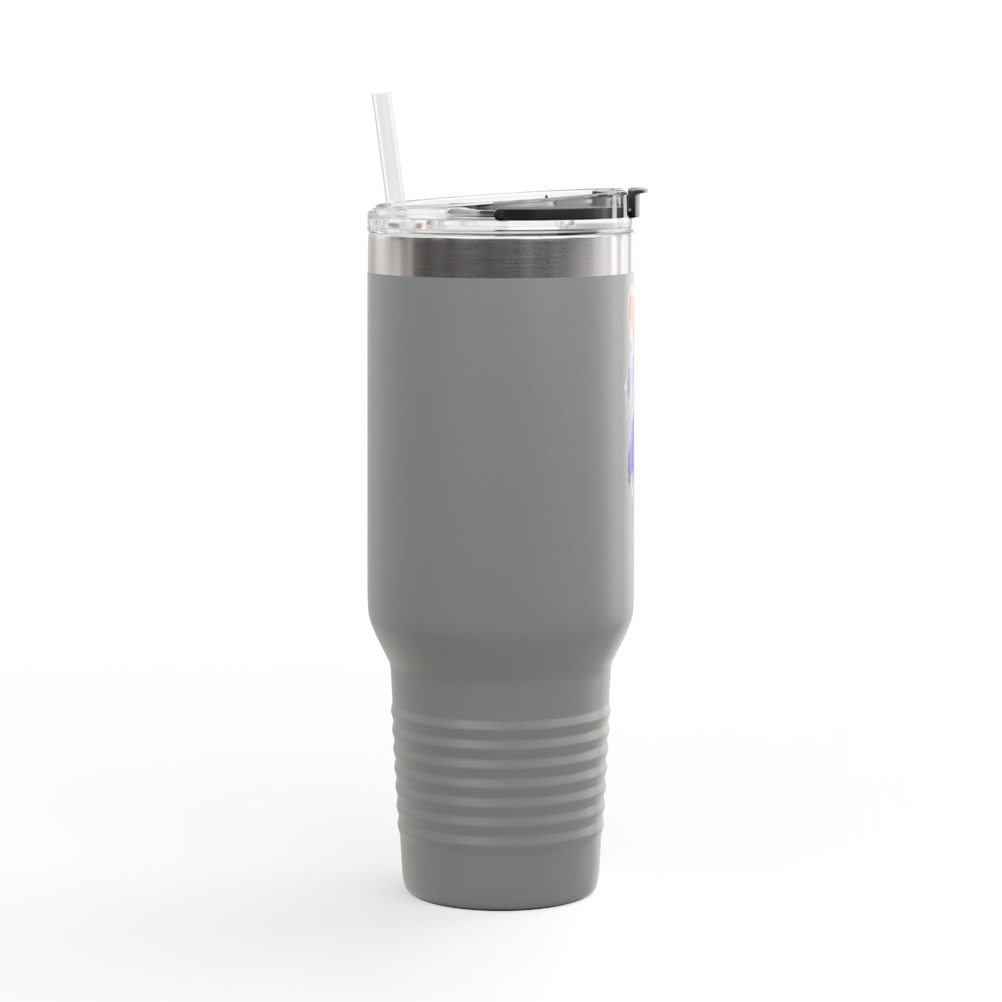 40oz Bunny Water Tumbler | Insulated Handle & Straw