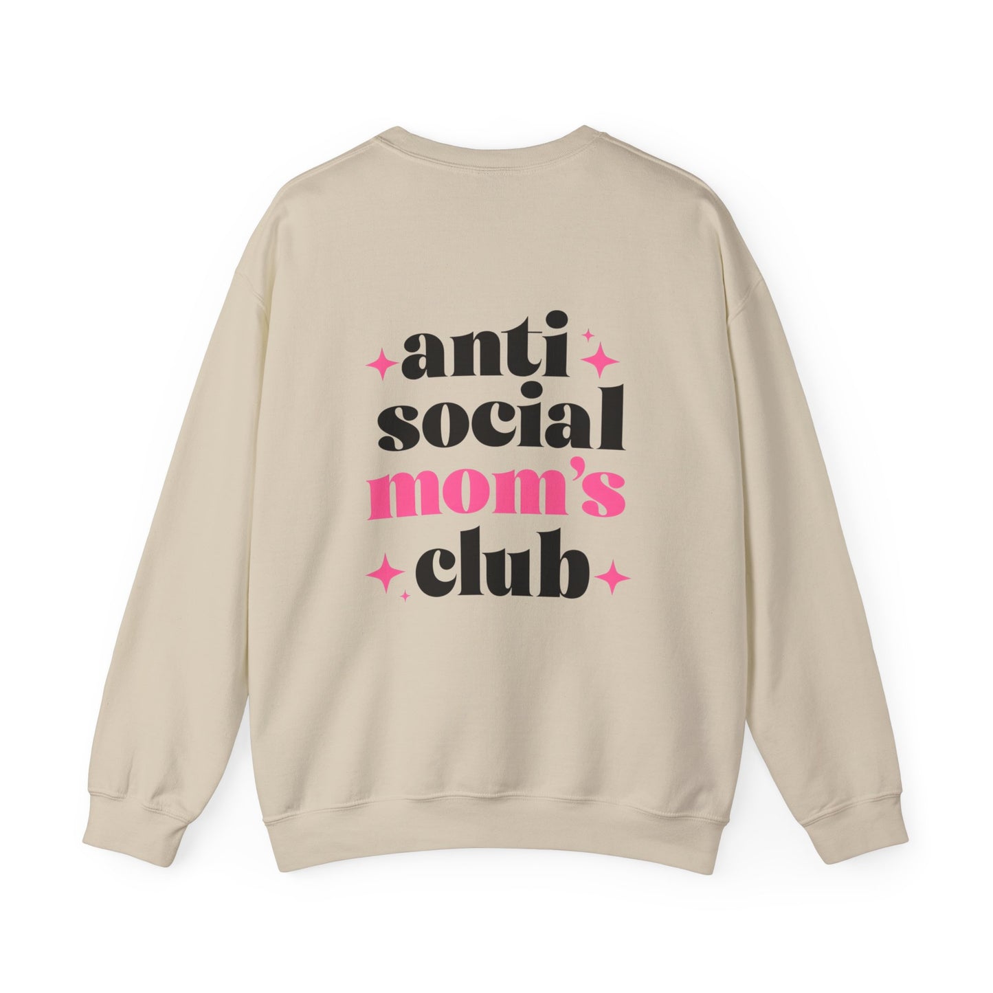 Sweatshirt Funny Graphic Anti Social Moms Club Oversized Cozy Gift for Moms Casual Lounge Wear Trendy Mom Outfit
