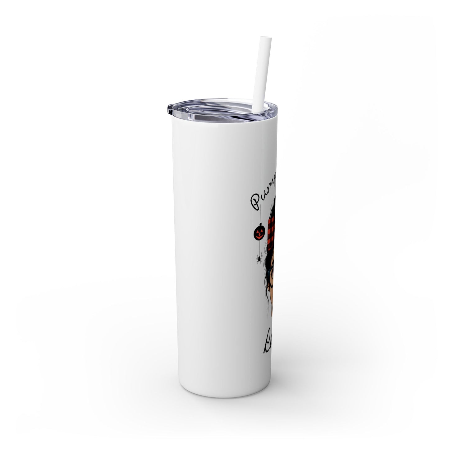 Pumpkin Spice Rebel 20oz Skinny Tumbler - Edgy Modern Witch Drinkware