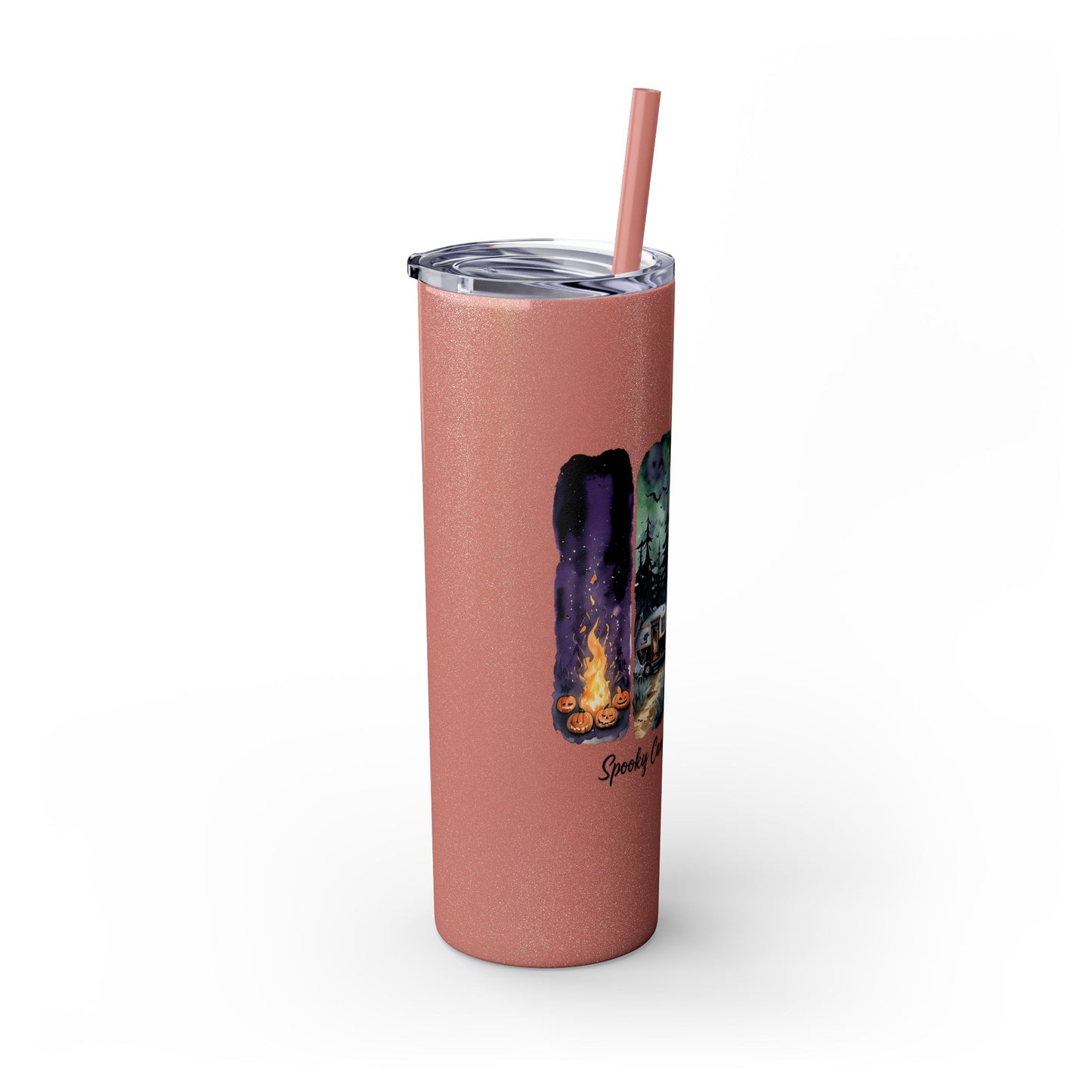 Spooky Camping Adventures 20oz Skinny Tumbler - Halloween Outdoor Drinkware