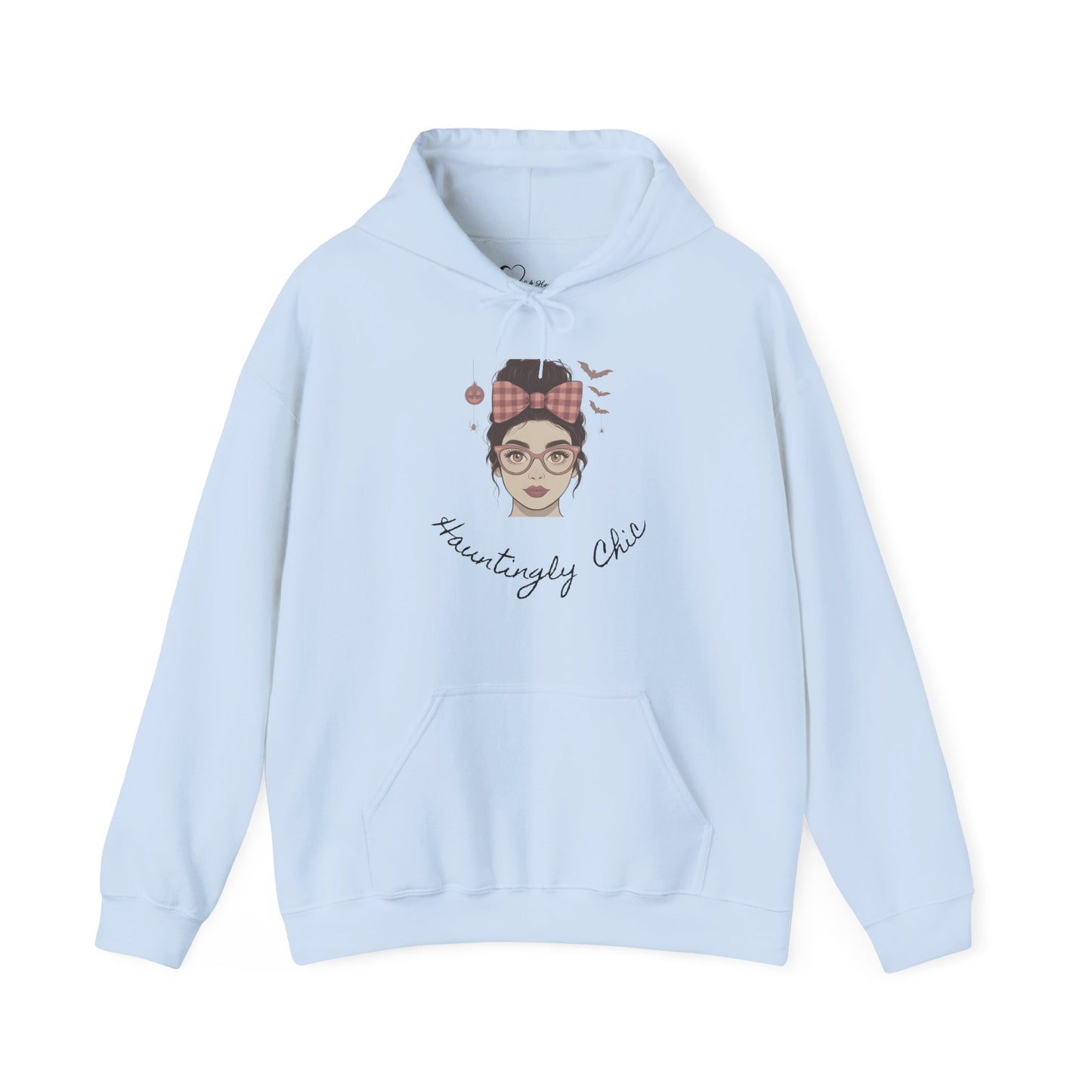 Hauntingly Chic Hoodie - Elegant Modern Witch Halloween Fashion