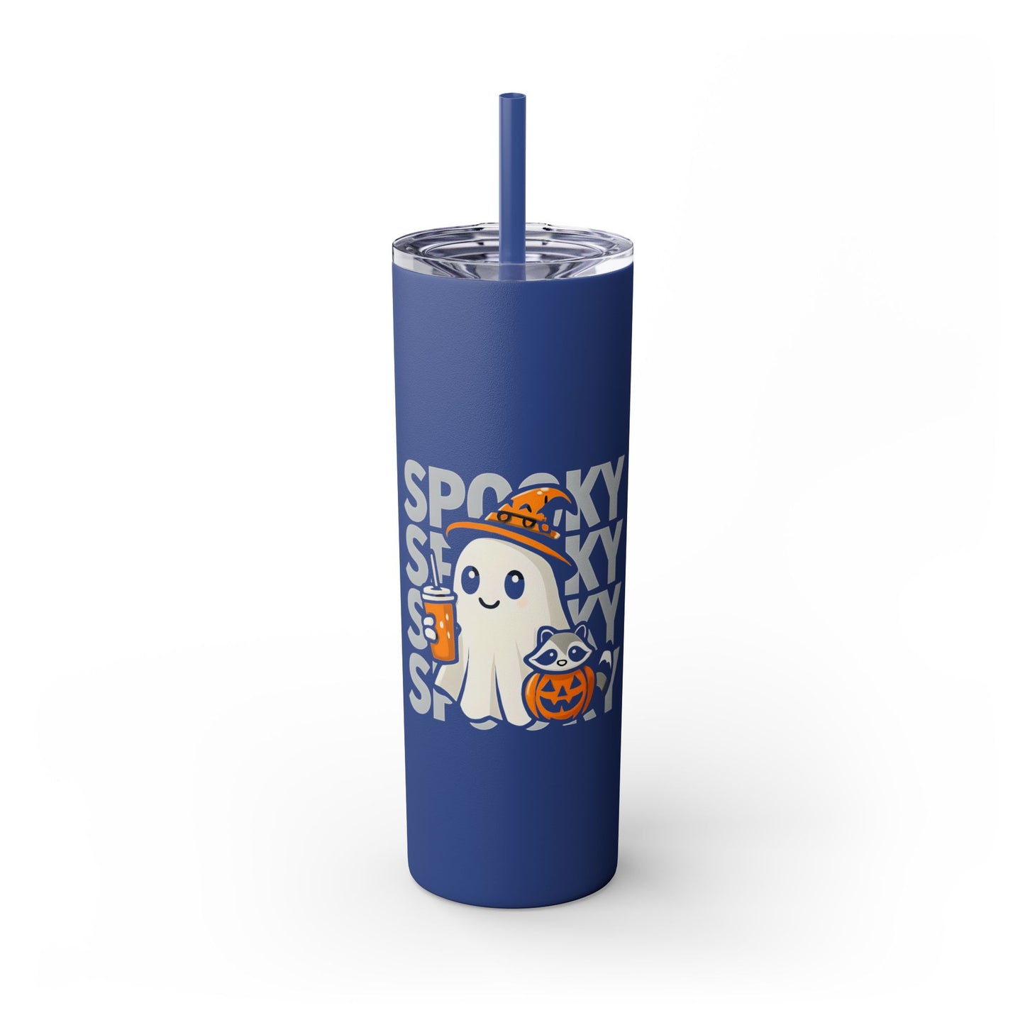 Witchy Sips & Pumpkin Pals 20oz Skinny Tumbler - Kawaii Halloween Witch Drinkware