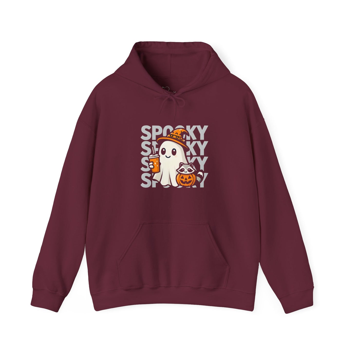 Witchy Sips & Pumpkin Pals Hoodie - Kawaii Halloween Witch Ghost Apparel