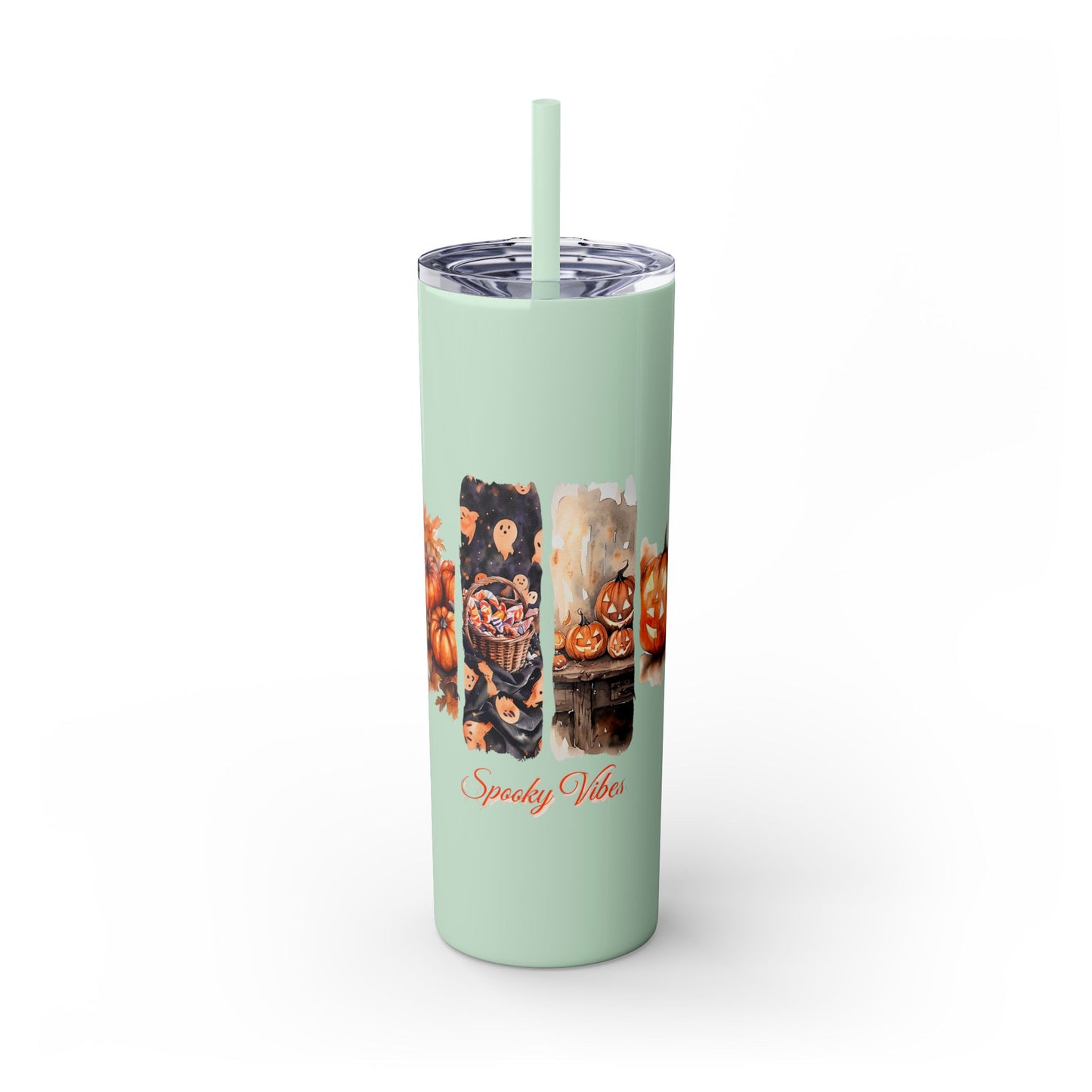 Candy Carves & Chills 20oz Skinny Tumbler - Halloween Pumpkin Drinkware