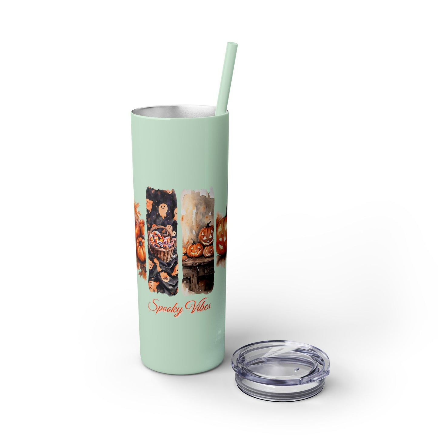 Candy Carves & Chills 20oz Skinny Tumbler - Halloween Pumpkin Drinkware