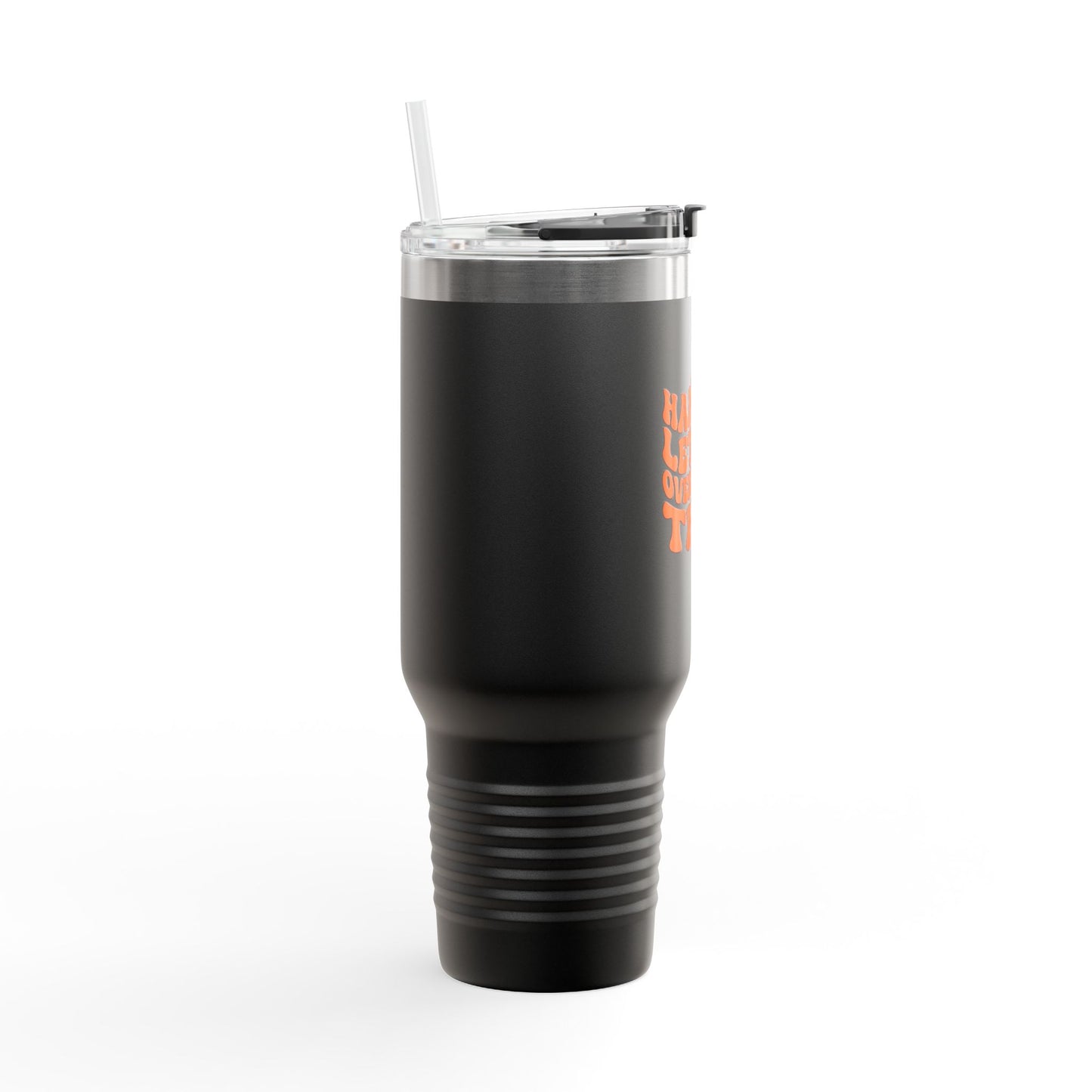 40oz Retro Overthinking Tumbler | Orange Handle Cup | Daily Essential