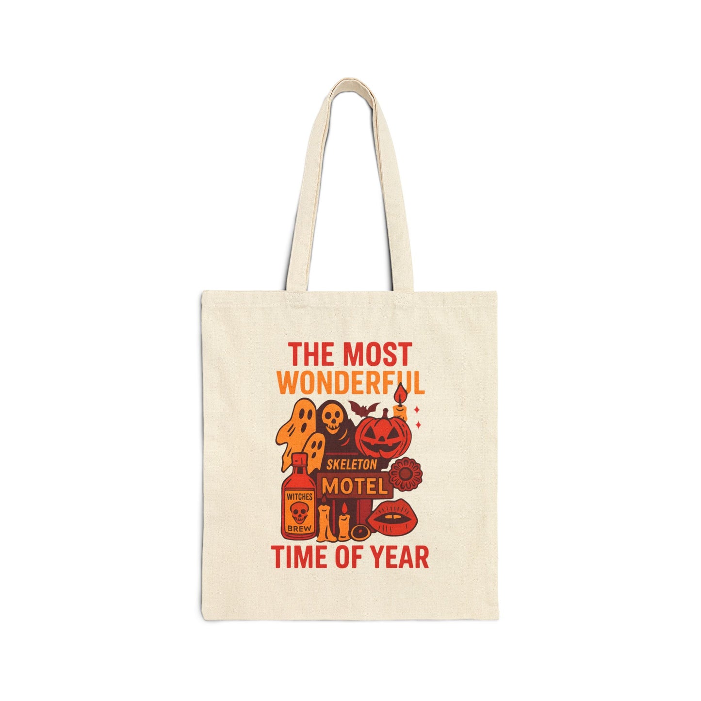 The Most Wonderful Time of Year Trick or Treat Tote Bag - Halloween Celebration Canvas Bag