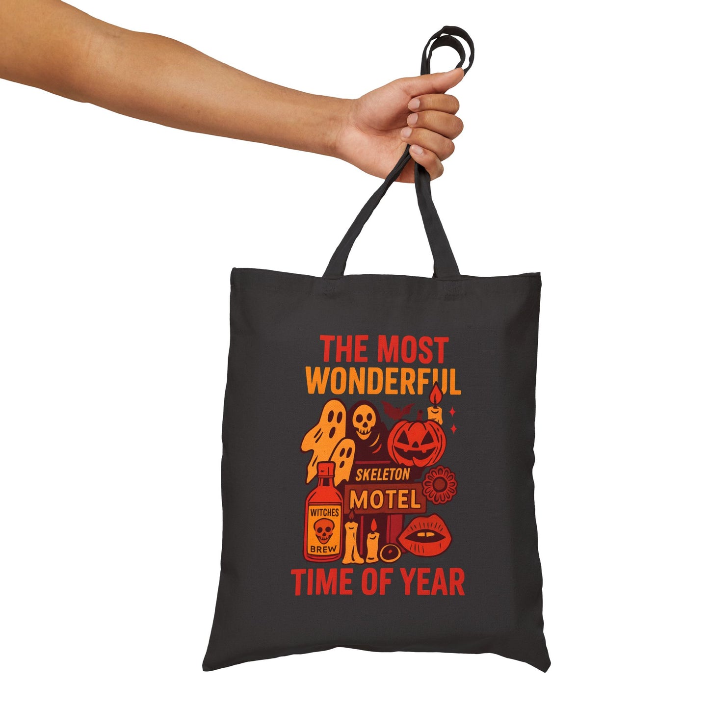 The Most Wonderful Time of Year Trick or Treat Tote Bag - Halloween Celebration Canvas Bag