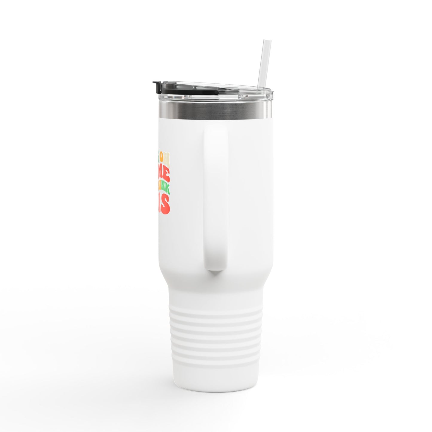40oz Overthinking Tumbler with Handle | Insulated Travel Cup | Daily Essential