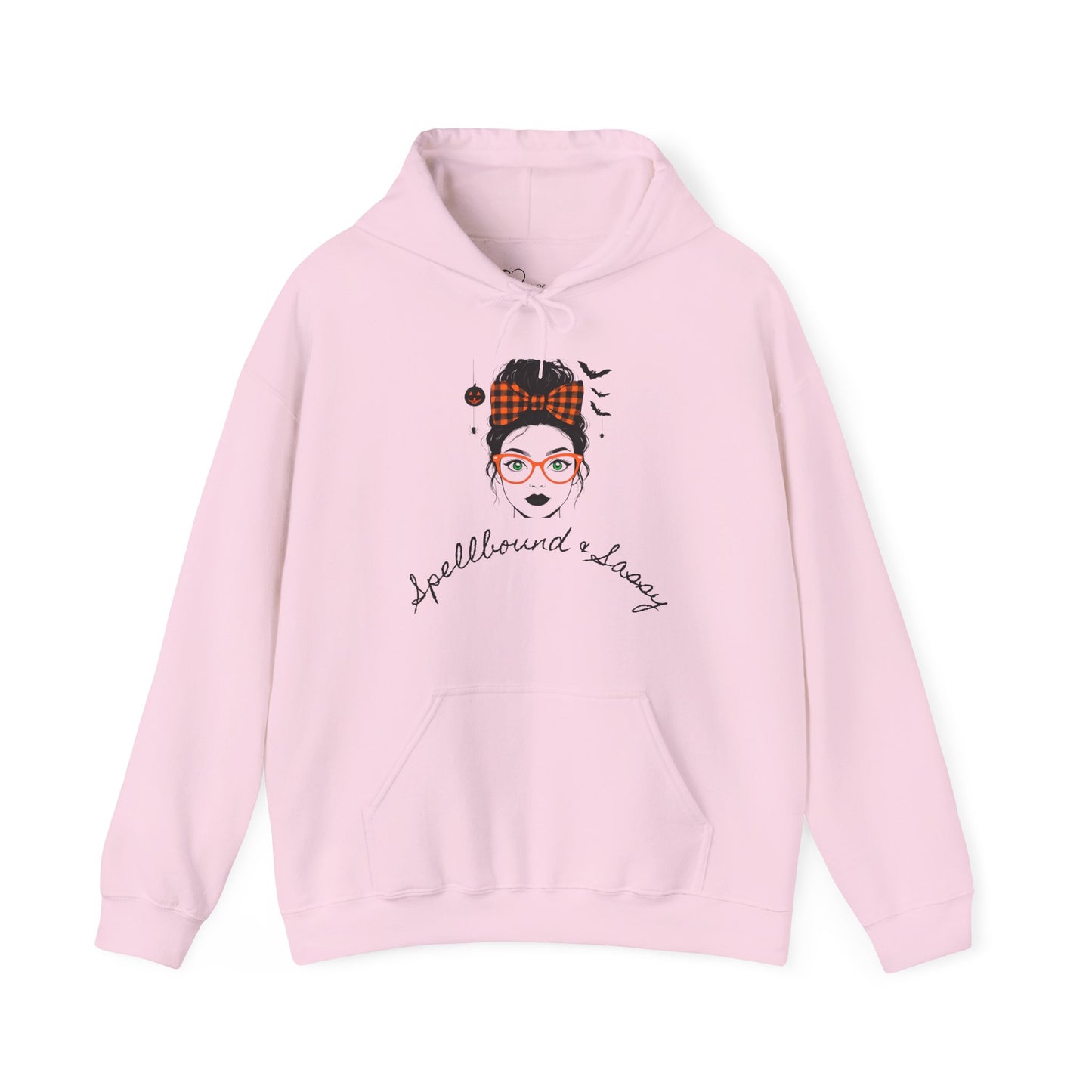 Spellbound & Sassy Script Hoodie - Elegant Modern Witch Halloween Fashion