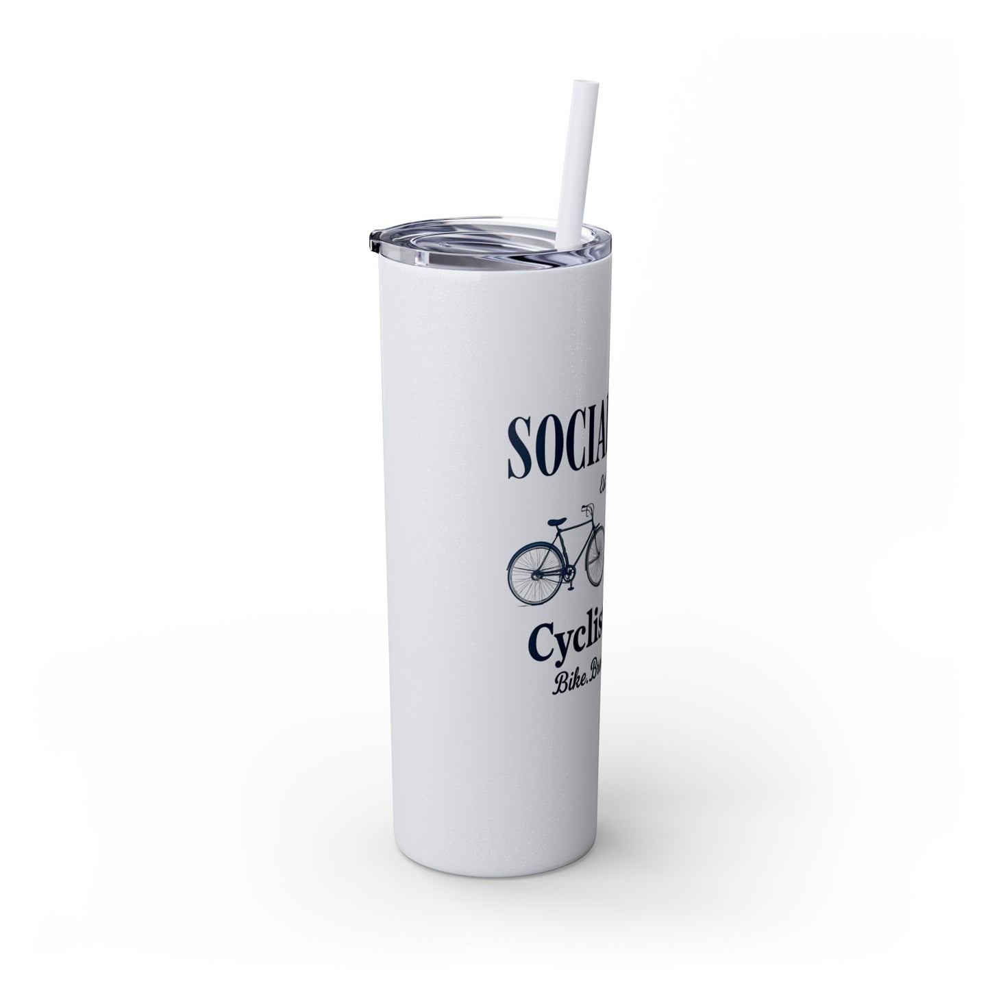 Social Girls Cyclists Club Tumbler | Bike Lover Gift | Cycling Water Bottle | 20oz Travel Cup