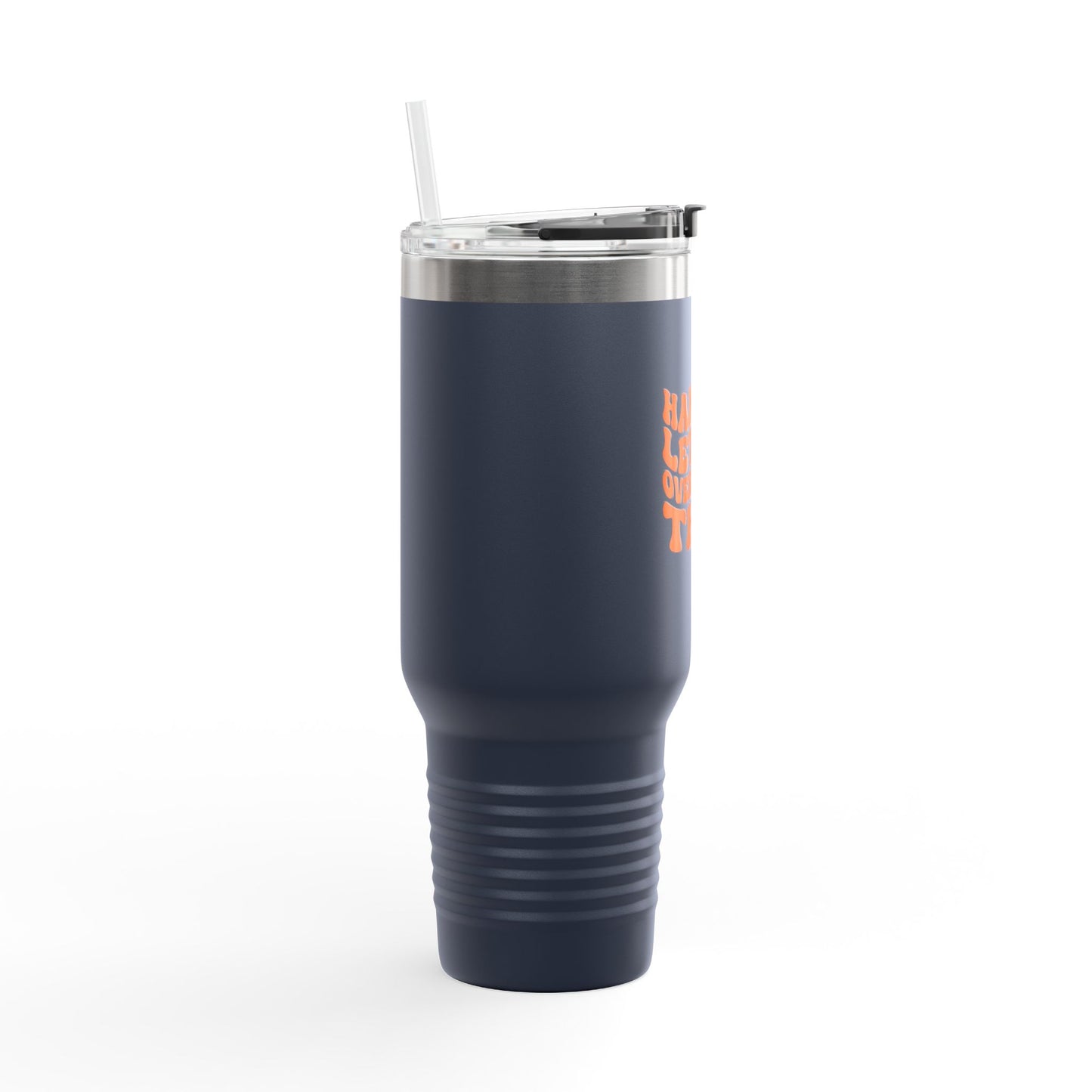 40oz Retro Overthinking Tumbler | Orange Handle Cup | Daily Essential