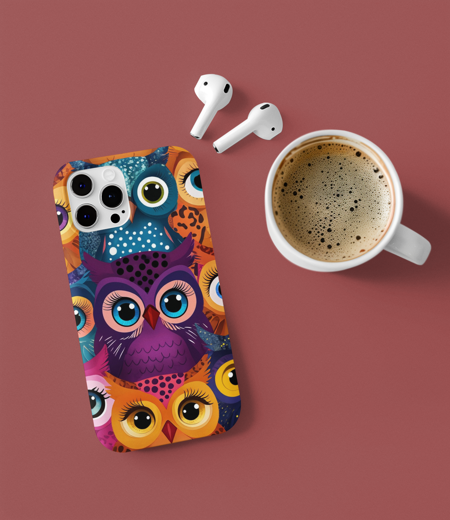 Colorful Owl Phone Case | Artistic Bird Design