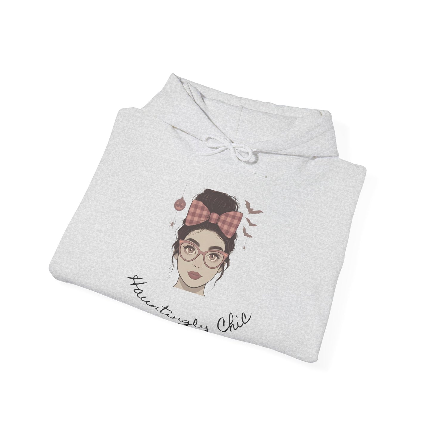 Hauntingly Chic Hoodie - Elegant Modern Witch Halloween Fashion