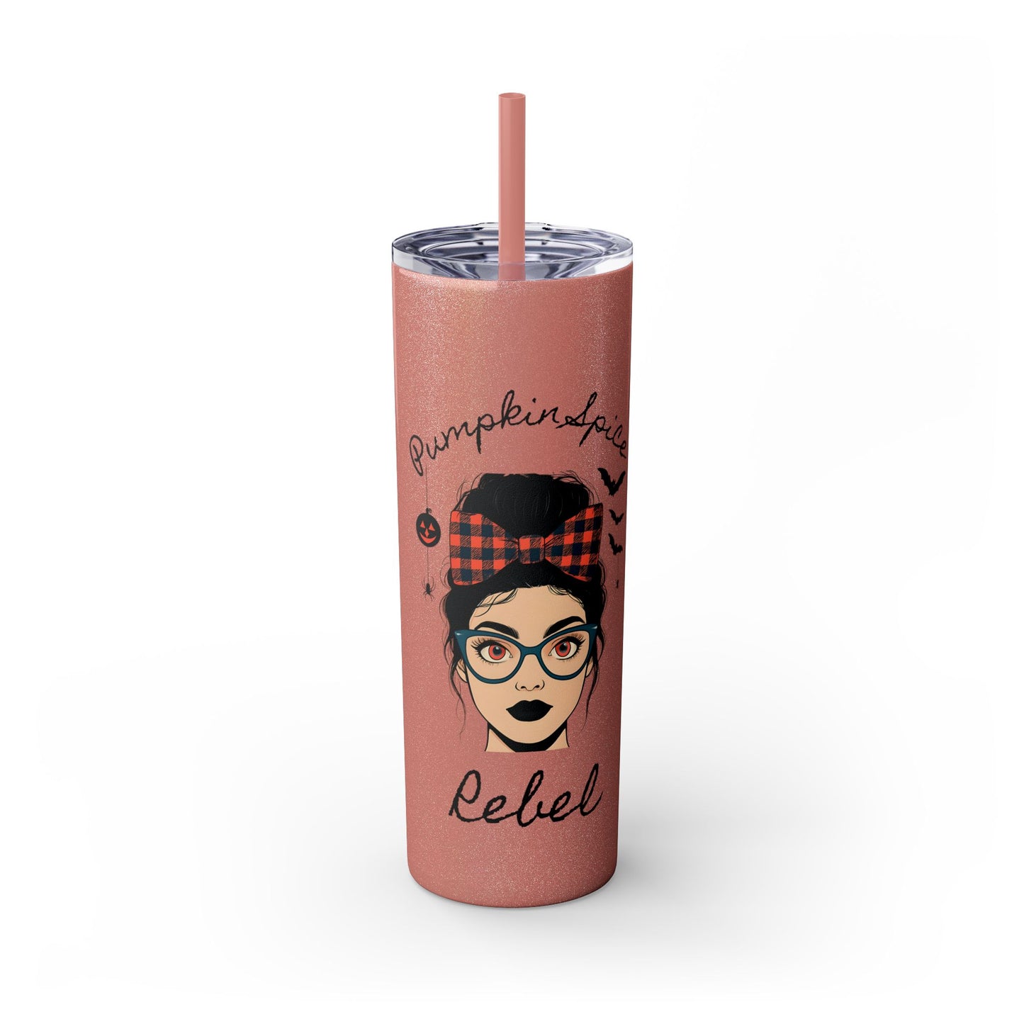 Pumpkin Spice Rebel 20oz Skinny Tumbler - Edgy Modern Witch Drinkware