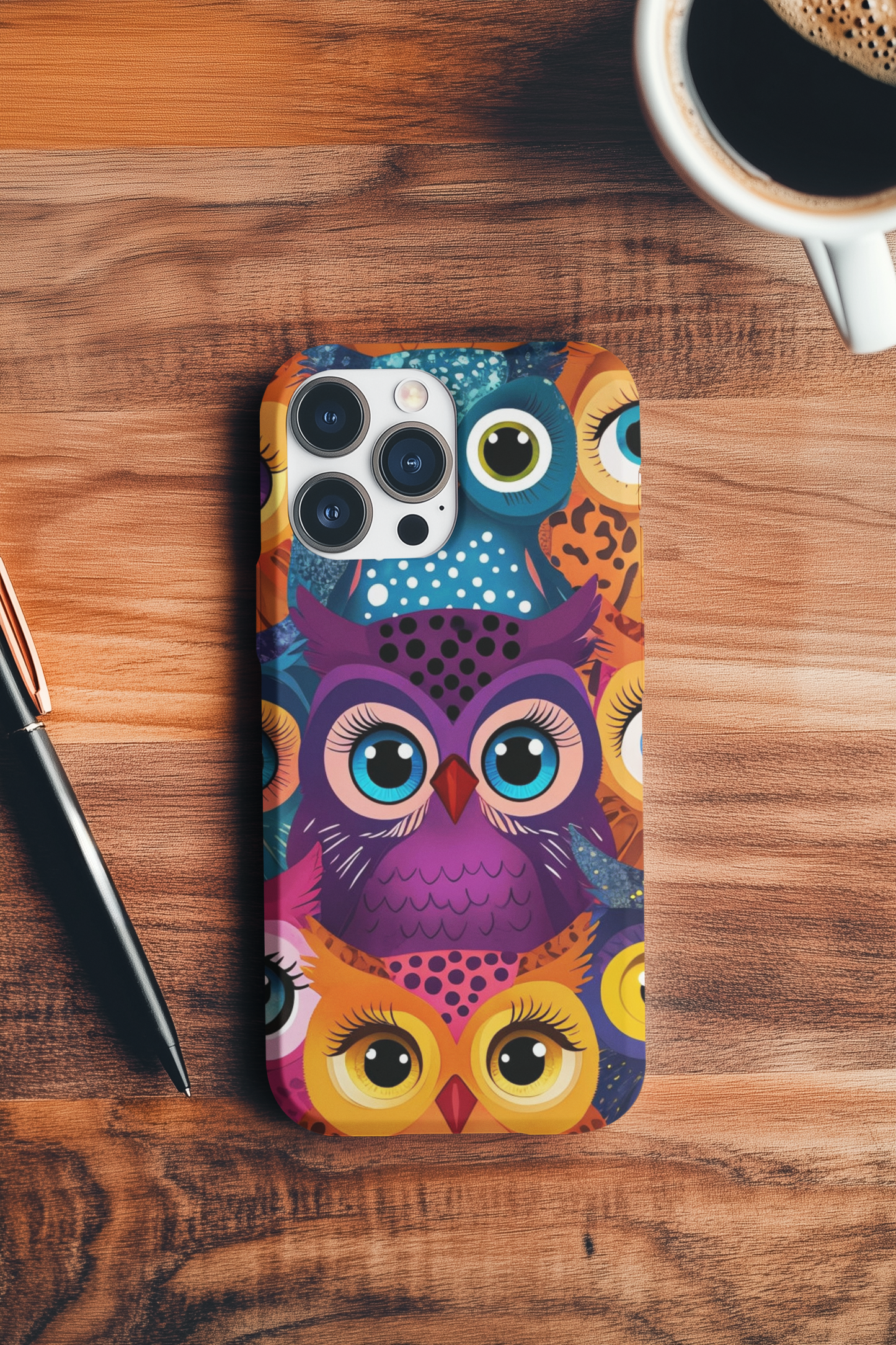 Colorful Owl Phone Case | Artistic Bird Design