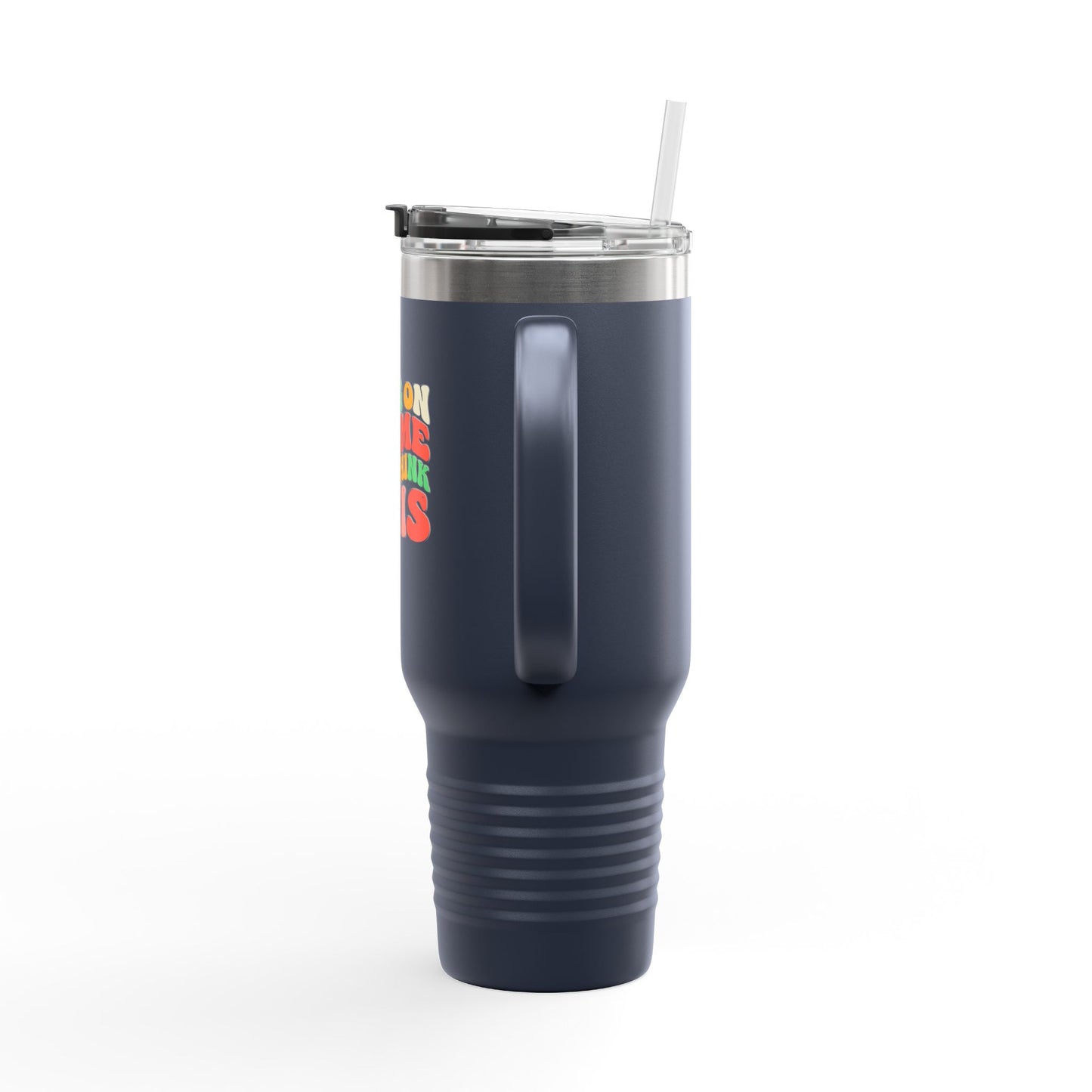 40oz Overthinking Tumbler with Handle | Insulated Travel Cup | Daily Essential