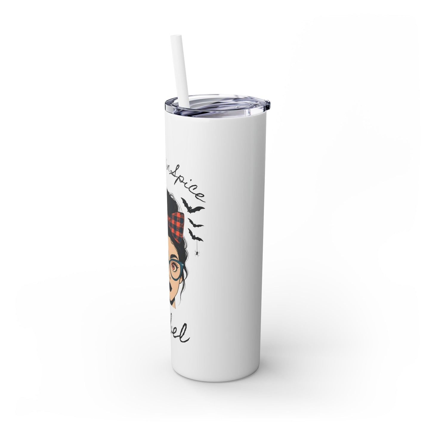 Pumpkin Spice Rebel 20oz Skinny Tumbler - Edgy Modern Witch Drinkware