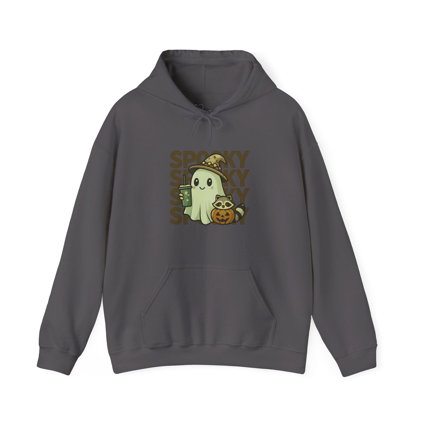 Cute Spooky Hoodie - Kawaii Halloween Ghost & Raccoon Apparel