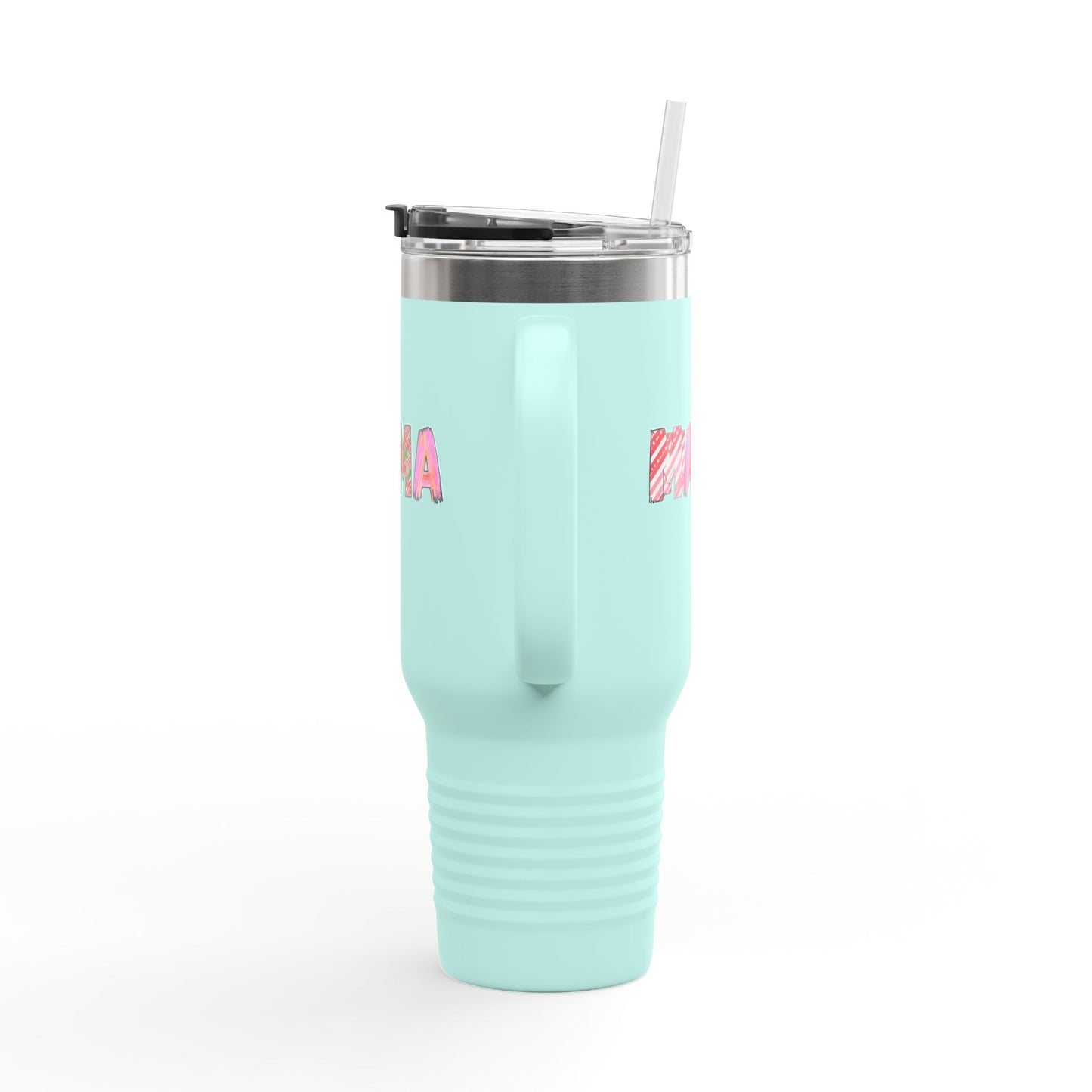 40oz Plaid Mama Tumbler | Mom Handle Cup | Mother's Day Gift