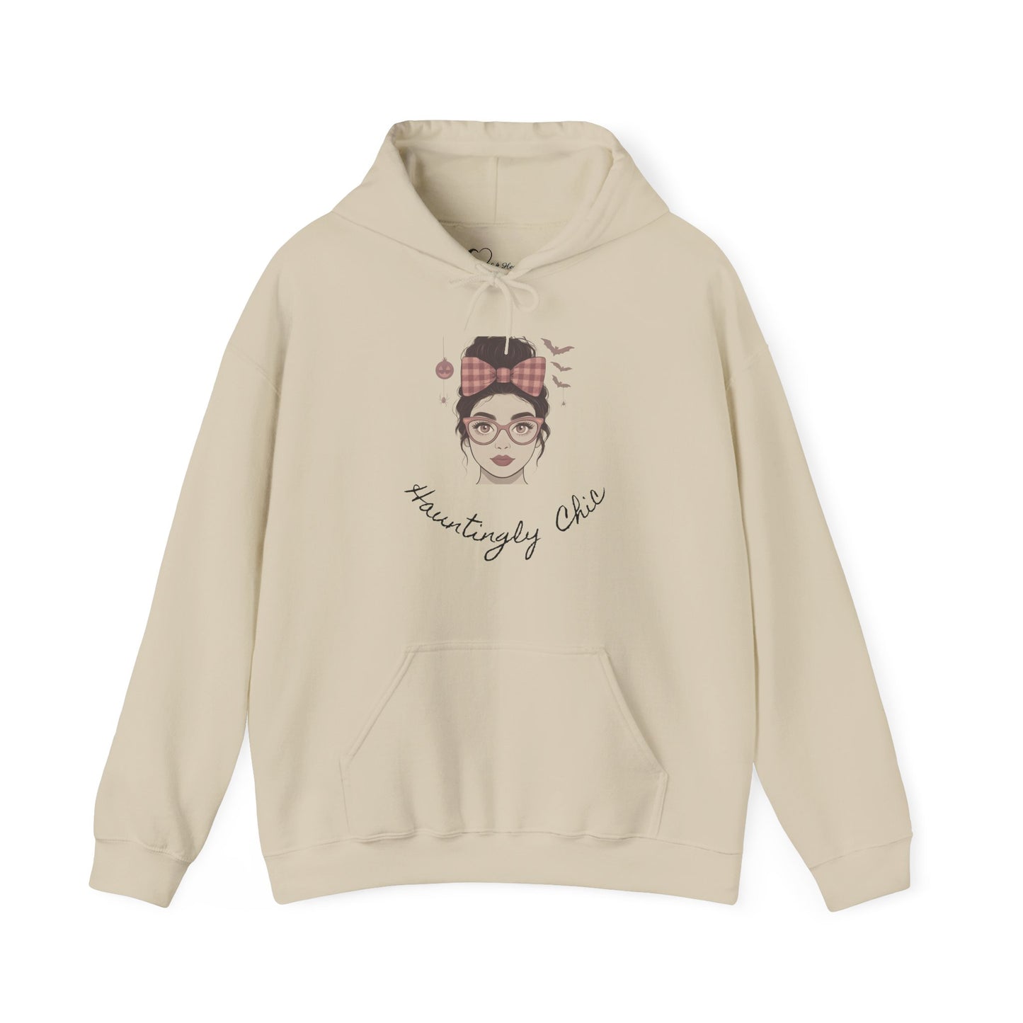 Hauntingly Chic Hoodie - Elegant Modern Witch Halloween Fashion