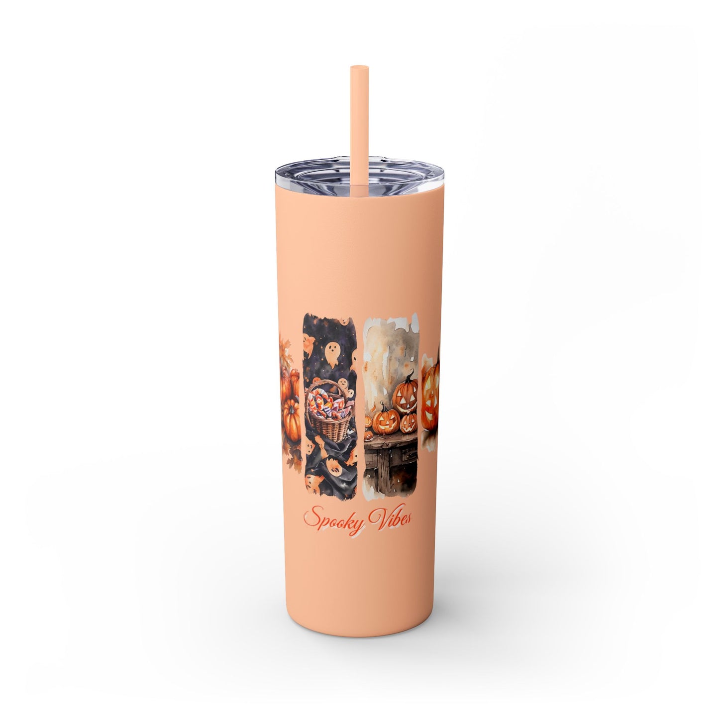 Candy Carves & Chills 20oz Skinny Tumbler - Halloween Pumpkin Drinkware