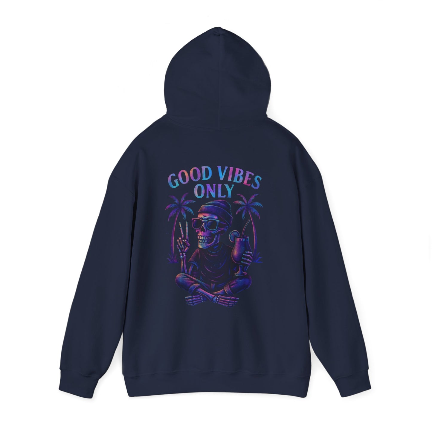 Peace, Love & Afterlife Hoodie - Cool Skeleton Good Vibes Fashion