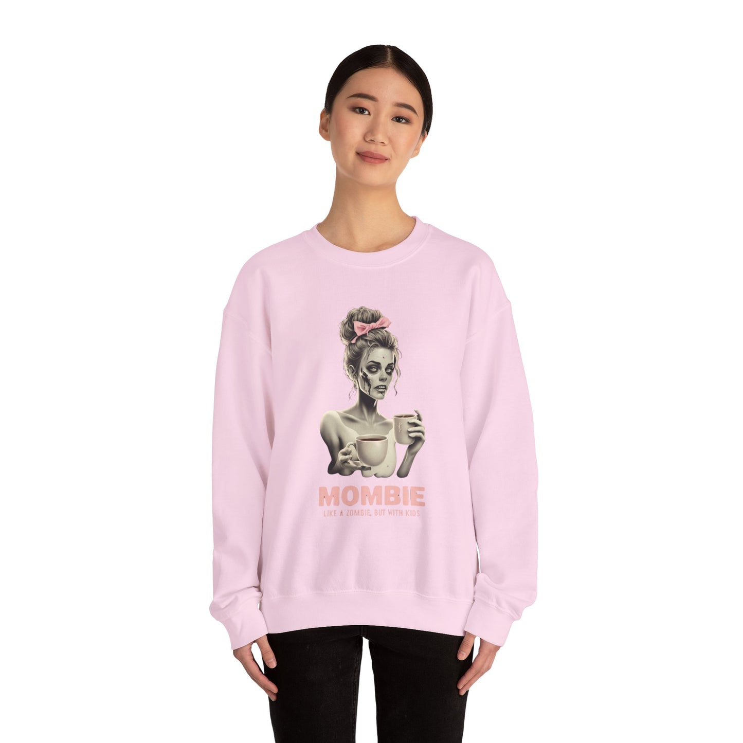 Sweatshirt Funny Mombie Graphic Cozy Oversized Mom Life Coffee Lover Fall Outfit Mother's Day Gift
