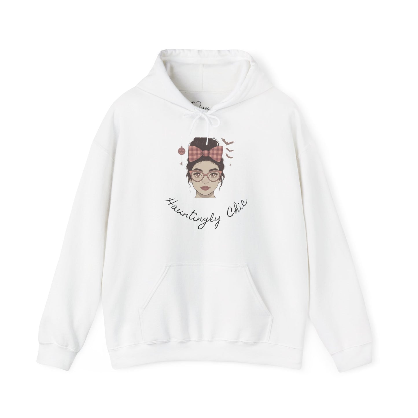Hauntingly Chic Hoodie - Elegant Modern Witch Halloween Fashion