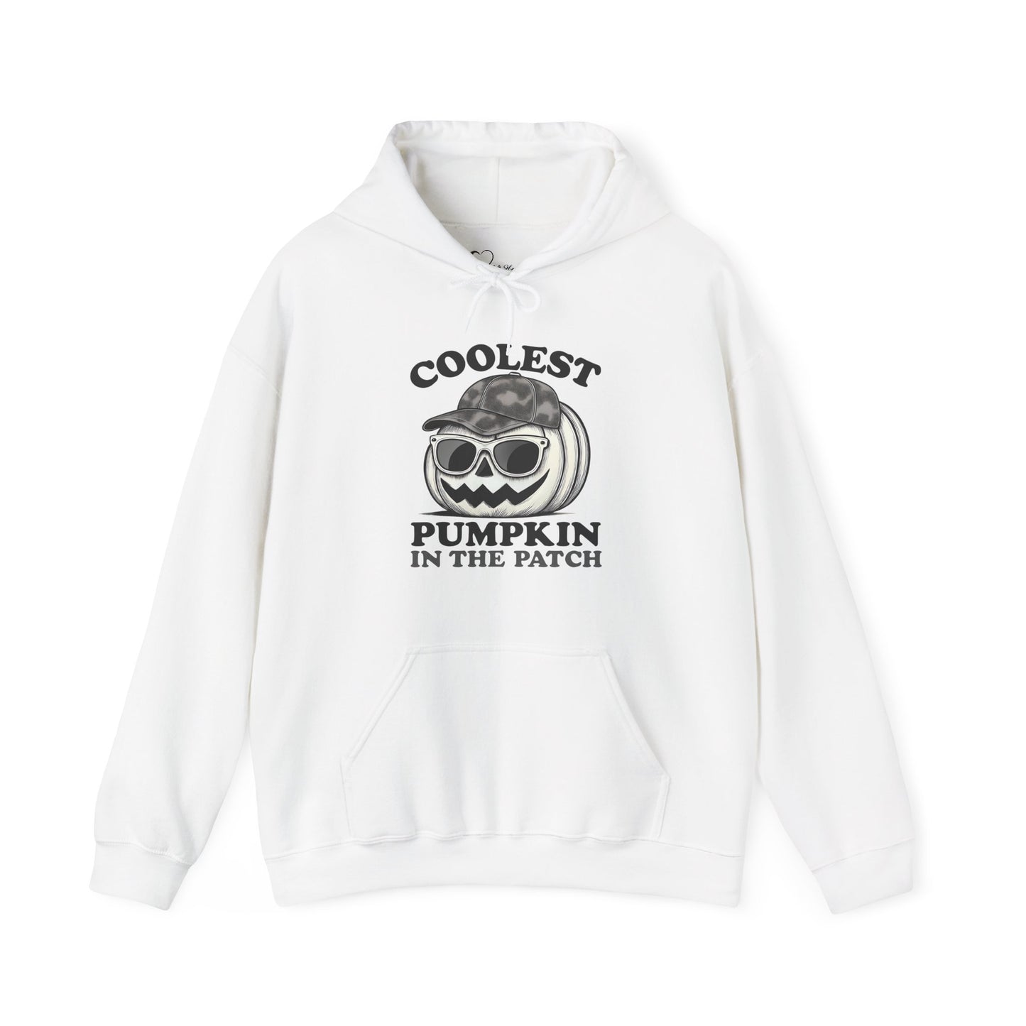 Coolest Pumpkin in the Patch β Monochrome Vibes Edition Hoodie - Modern Halloween Fashion