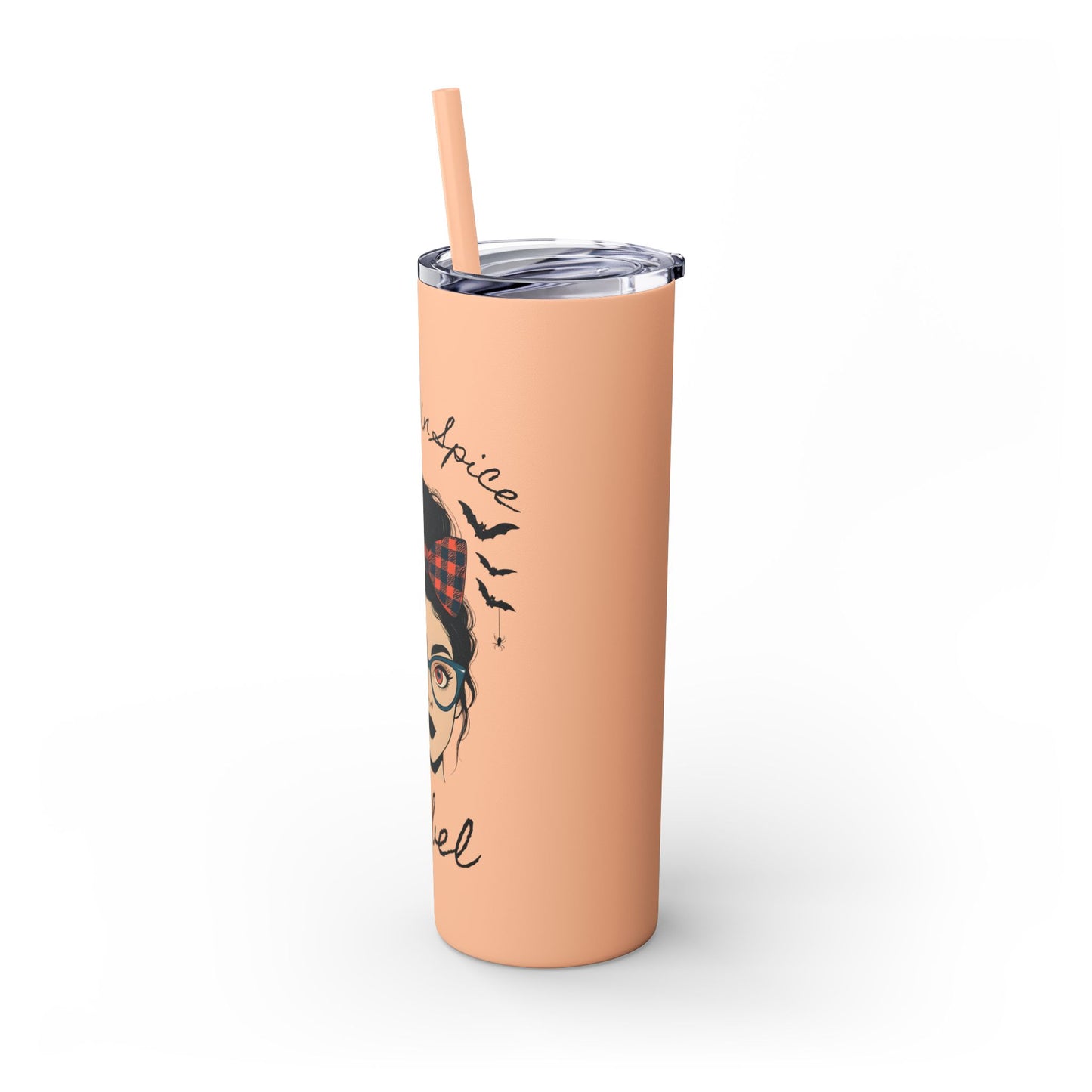 Pumpkin Spice Rebel 20oz Skinny Tumbler - Edgy Modern Witch Drinkware