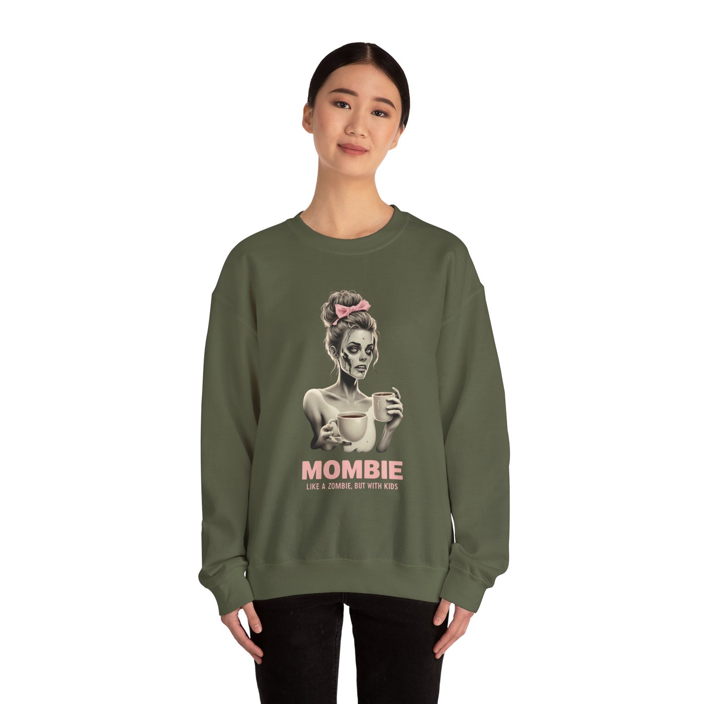 Sweatshirt Funny Mombie Graphic Cozy Oversized Mom Life Coffee Lover Fall Outfit Mother's Day Gift