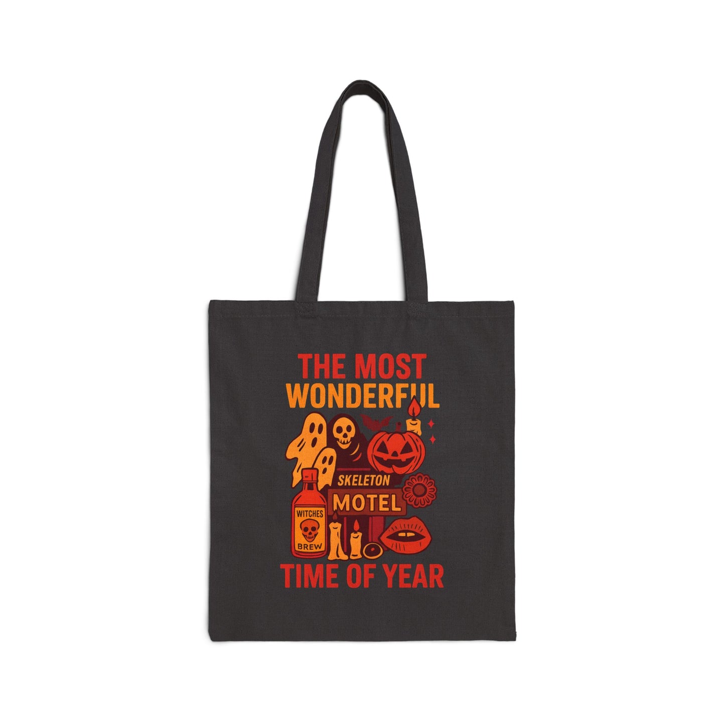 The Most Wonderful Time of Year Trick or Treat Tote Bag - Halloween Celebration Canvas Bag