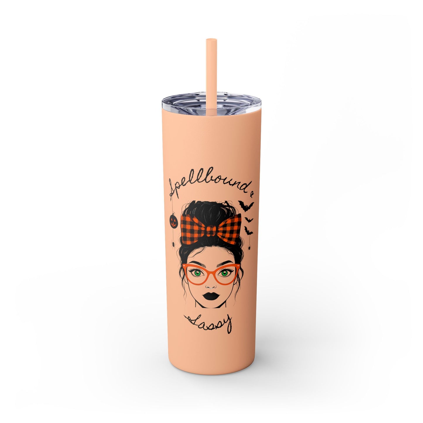 Spellbound & Sassy 20oz Skinny Tumbler - Elegant Modern Witch Drinkware