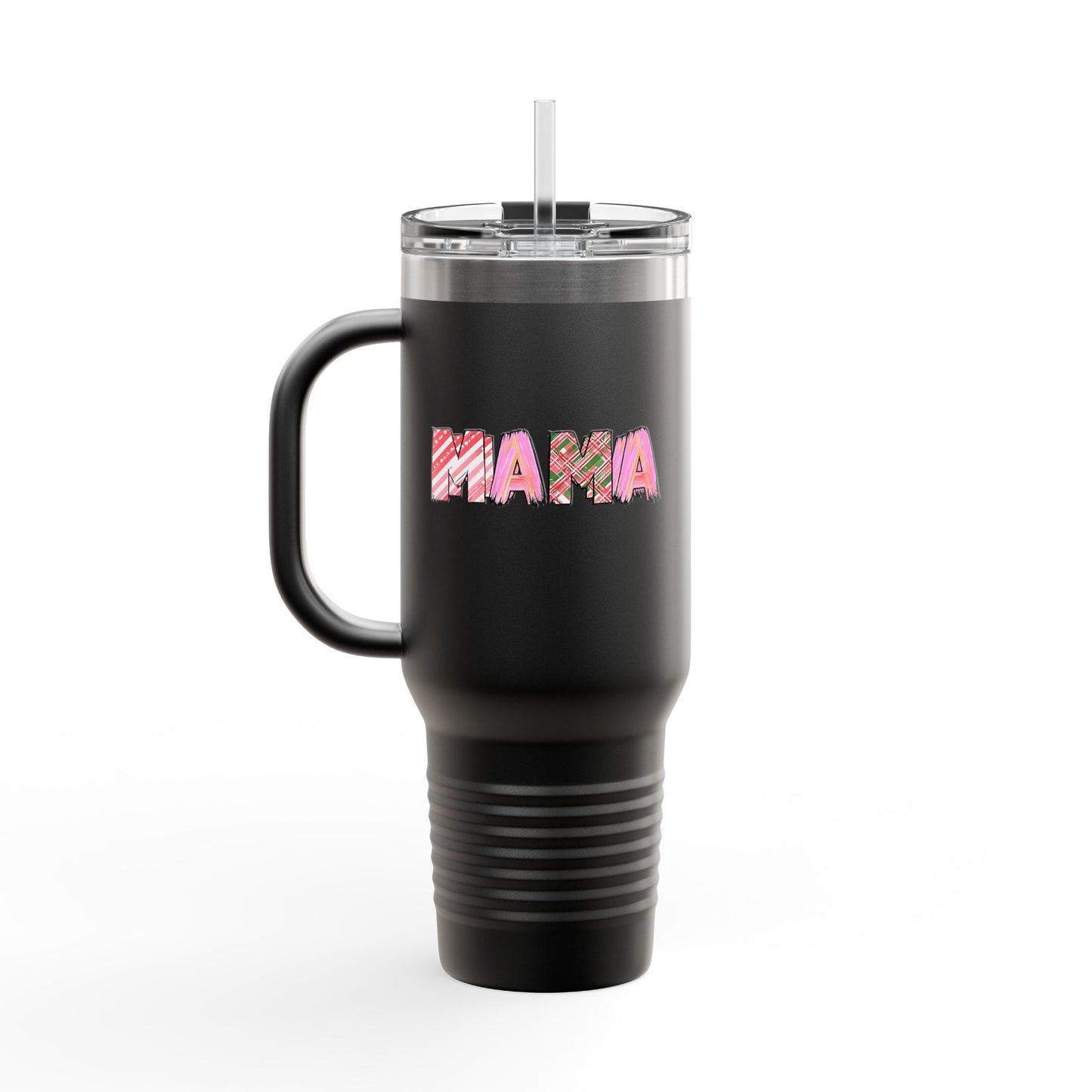 40oz Plaid Mama Tumbler | Mom Handle Cup | Mother's Day Gift
