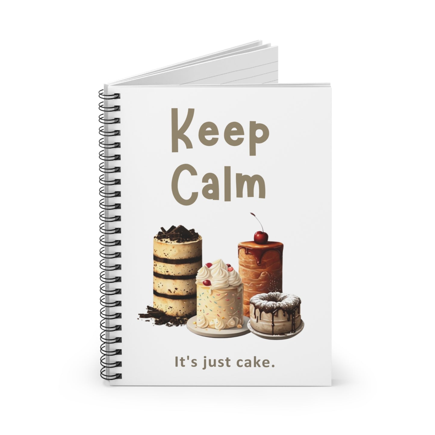 Notebook Funny Cake Lover Journal Cute Dessert Quote Spiral Notebook Baking Gift for Foodies Sweet Treats Stationery