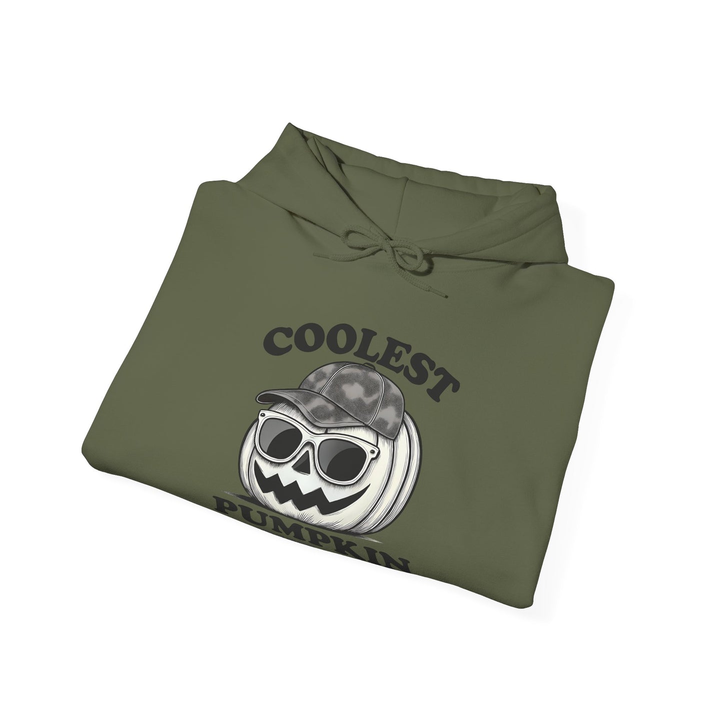 Coolest Pumpkin in the Patch β Monochrome Vibes Edition Hoodie - Modern Halloween Fashion