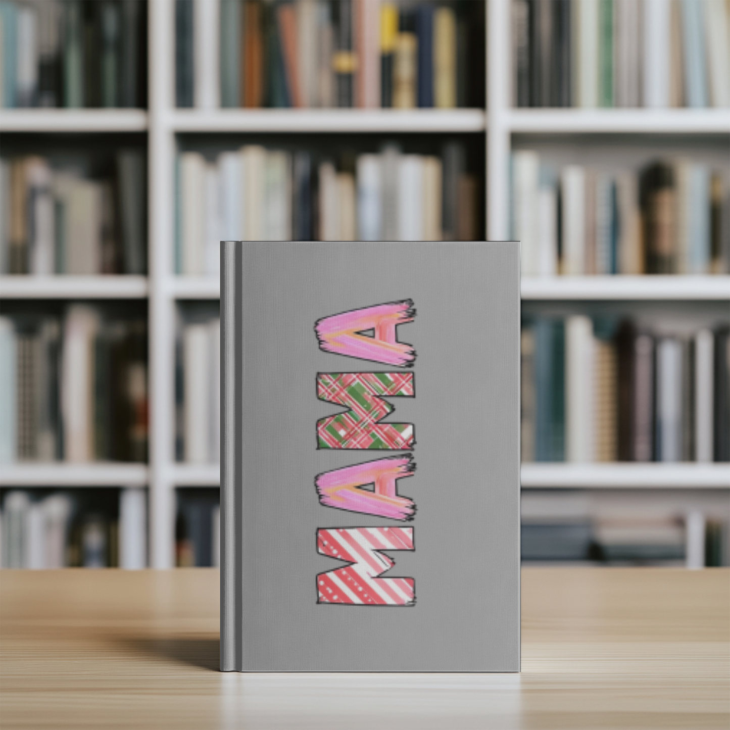 “MAMA” Holiday Pattern Hardcover Journal – Cute Christmas Gift for Moms
